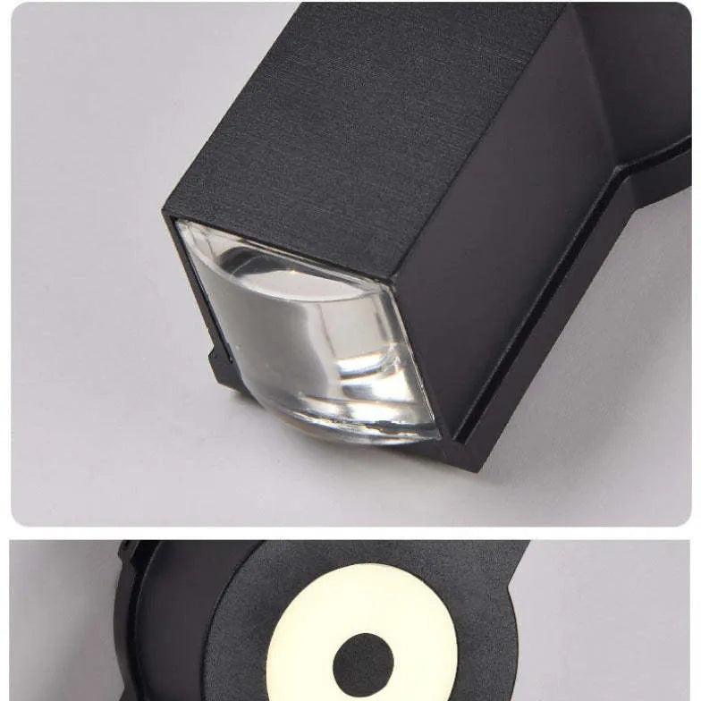 Outdoor LED Black Up and Down Wall Lights - Waterproof Exterior Lighting for Patio, Garden, and Facade - Modern Sconce for Home & Commercial Use