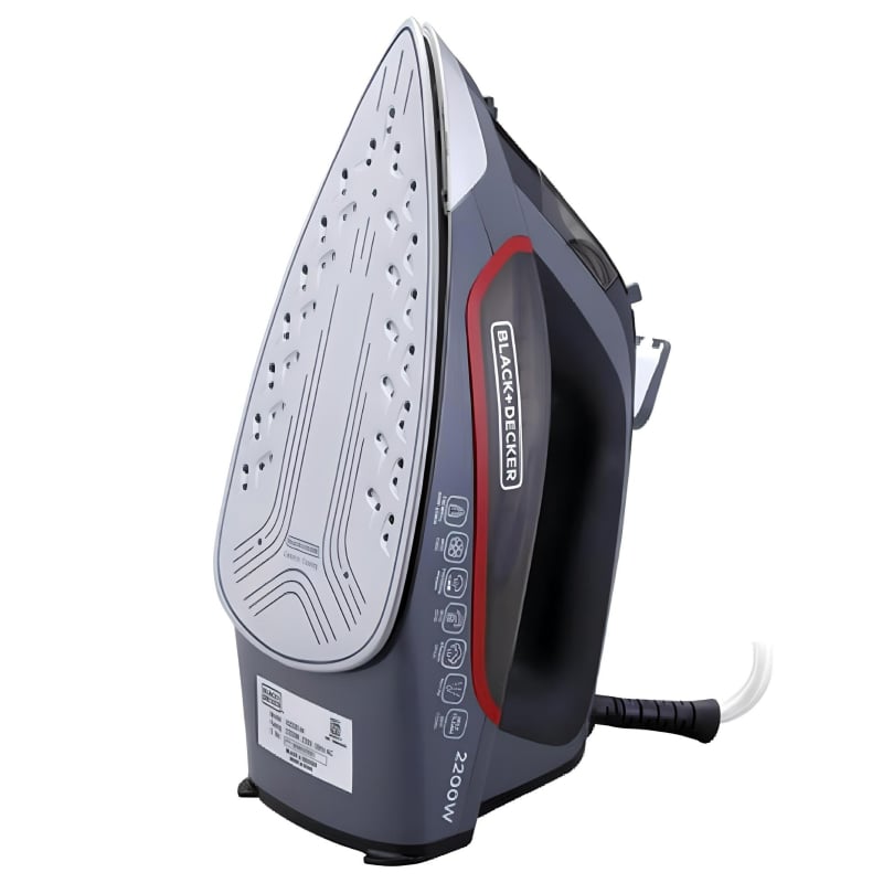 Black & Decker 2200W Ceramic Steam Iron - Powerful & Efficient for Wrinkle-Free Clothes - Perfect for Home & Office Use
