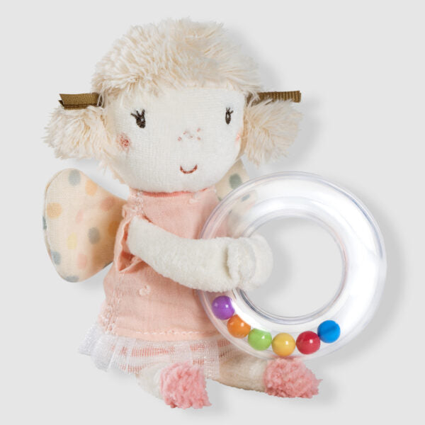 Fehn Pink Fairy Ring Rattle - Baby Musical Toy for Newborns & Infants - Perfect for Playtime, Sensory Development & Nursery Decor
