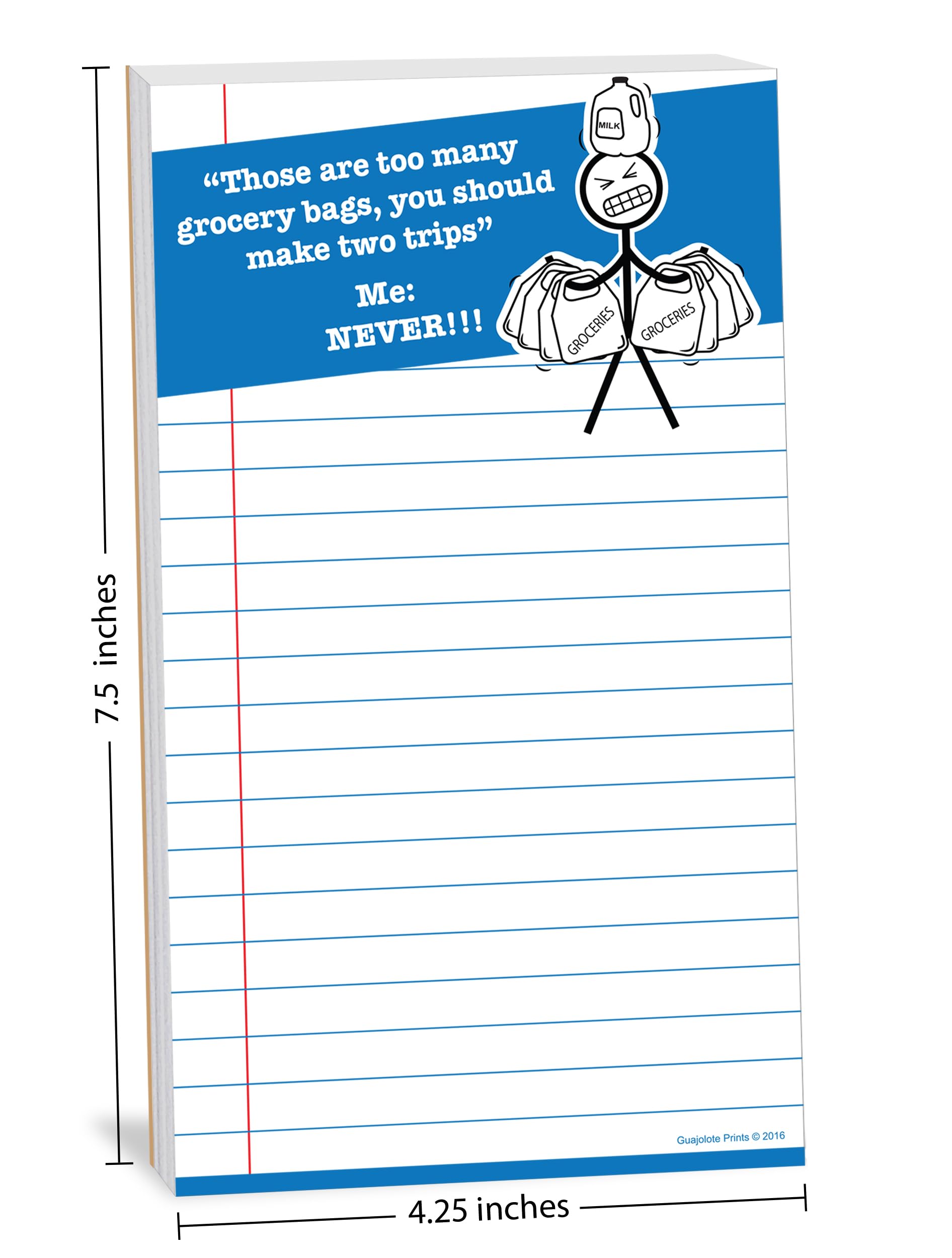 Funny Magnetic Grocery List Notepad - 4.25 x 7.5 Inch, 50 Sheets | Novelty Gag Gift for Kitchen, Office & Fridge Organization | Perfect for Shopping Lists, Reminders & Humorous Gifts