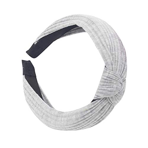 Ladies Solid Color Knotted Hair Band Headband - Fashionable Twisted Bow Cross Scarf Hair Accessories by MEEYA | Perfect for Everyday Wear, Work, and Special Occasions