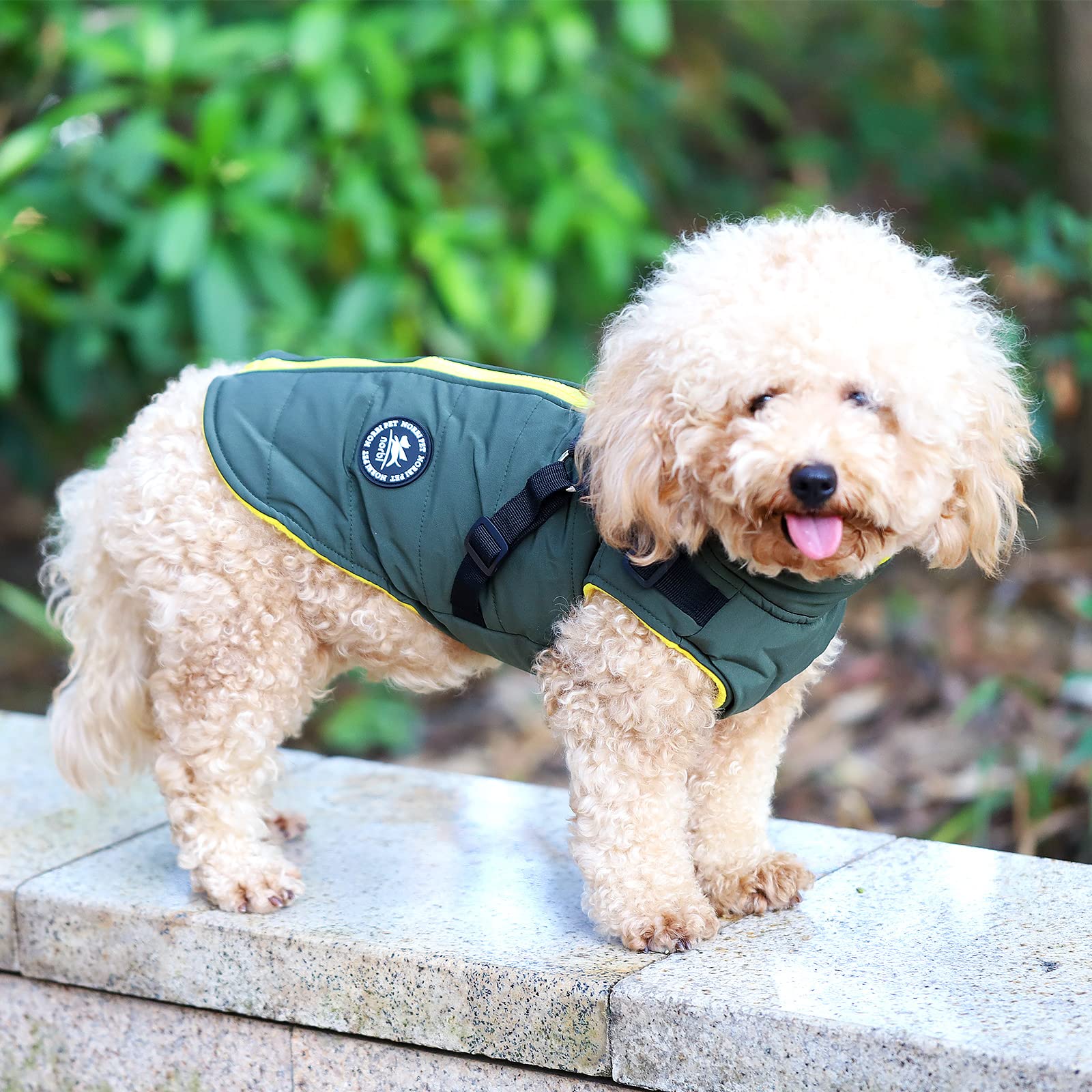 Norbi Dog Winter Coat with Built-in Harness - Adjustable Warm Jacket for Small, Medium & Large Dogs - Cold Weather Protection for Outdoor Walks & Adventures
