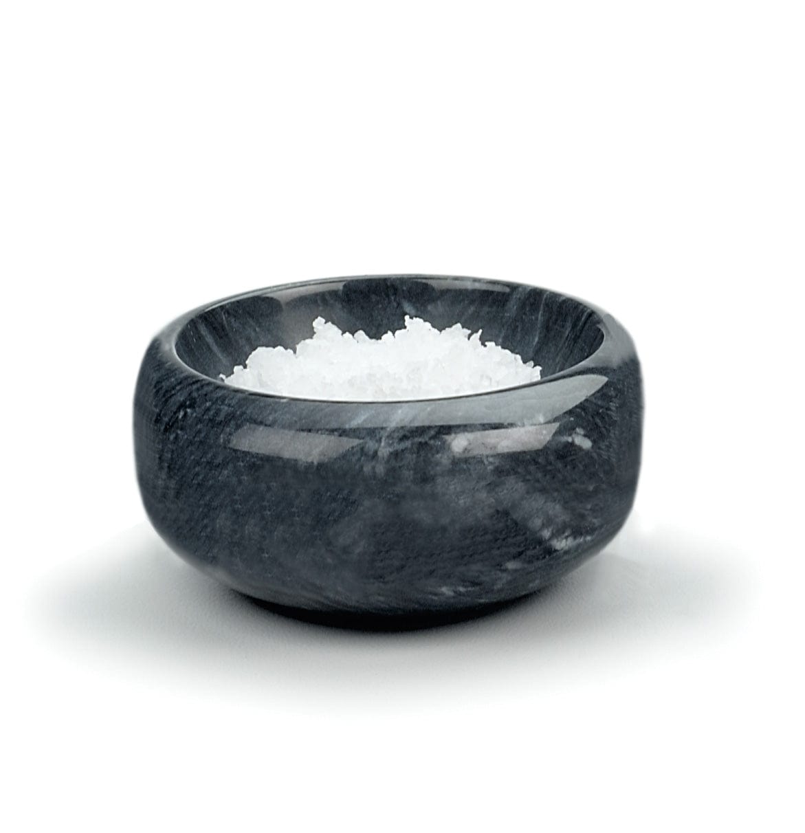 RSVP Black Marble Salt Bowl with Lid - Elegant Himalayan Salt Holder for Kitchen, Dining Table & Home Decor - Perfect for Cooking, Entertaining & Gifting