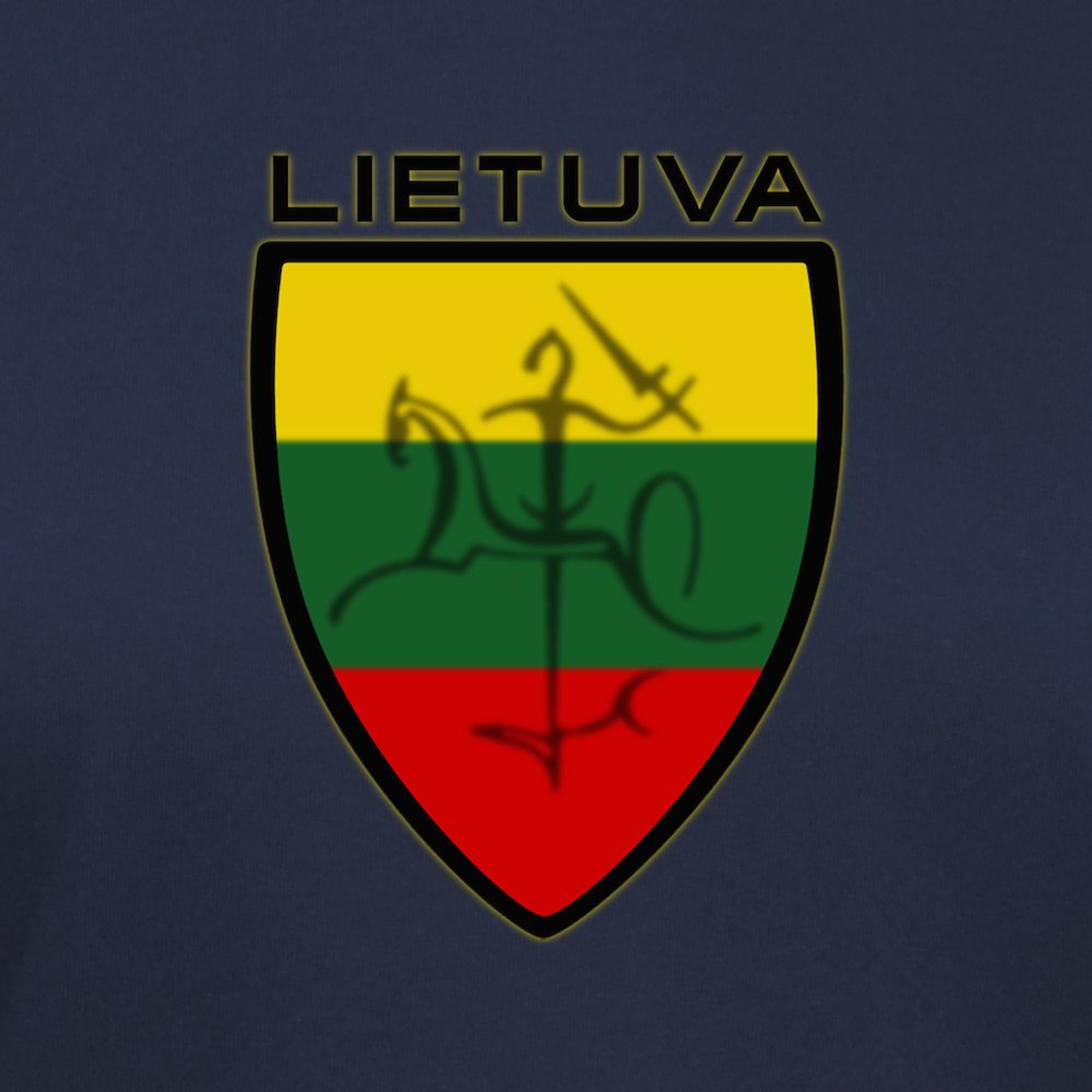 Vytis Shadow Women's Dark T-Shirt | 100% Cotton Comfortable Tee | Perfect for Casual Wear, Gifts & Lithuanian Pride Events