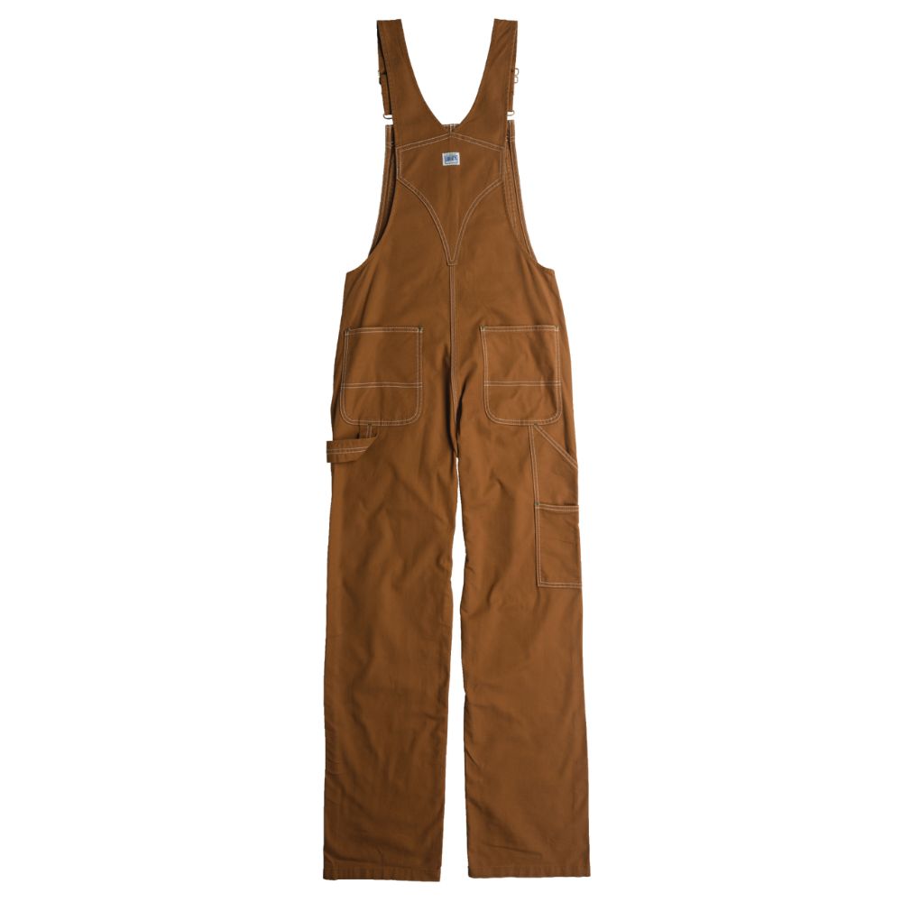 Liberty Women's Duck Bib Work Overalls YBF002 - Durable Brown Denim Coveralls for Farming, Gardening & DIY Projects