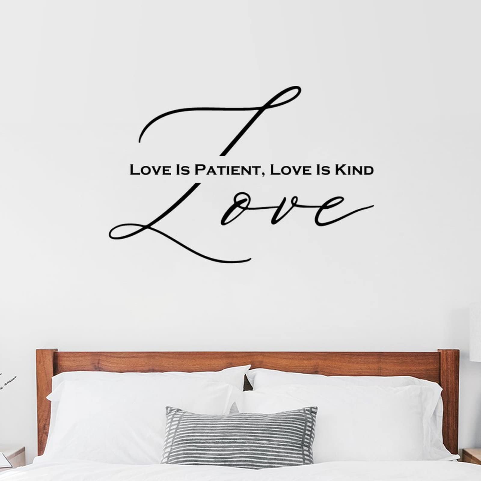 Love is Patient, Love is Kind Vinyl Wall Decal - Inspirational Quote Sticker for Home, Office, Classroom & Gym Decor - 22 Inch Removable Wall Art for Motivation & Positive Vibes - Perfect for Bedrooms, Living Rooms and Workspaces