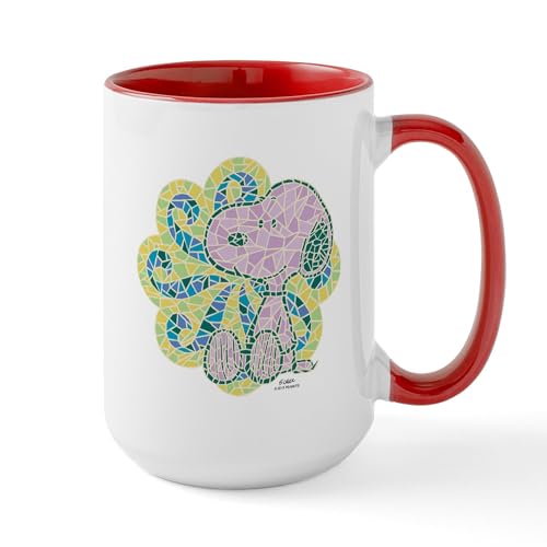 White/Red Inside - Snoopy Mosaic Mugs