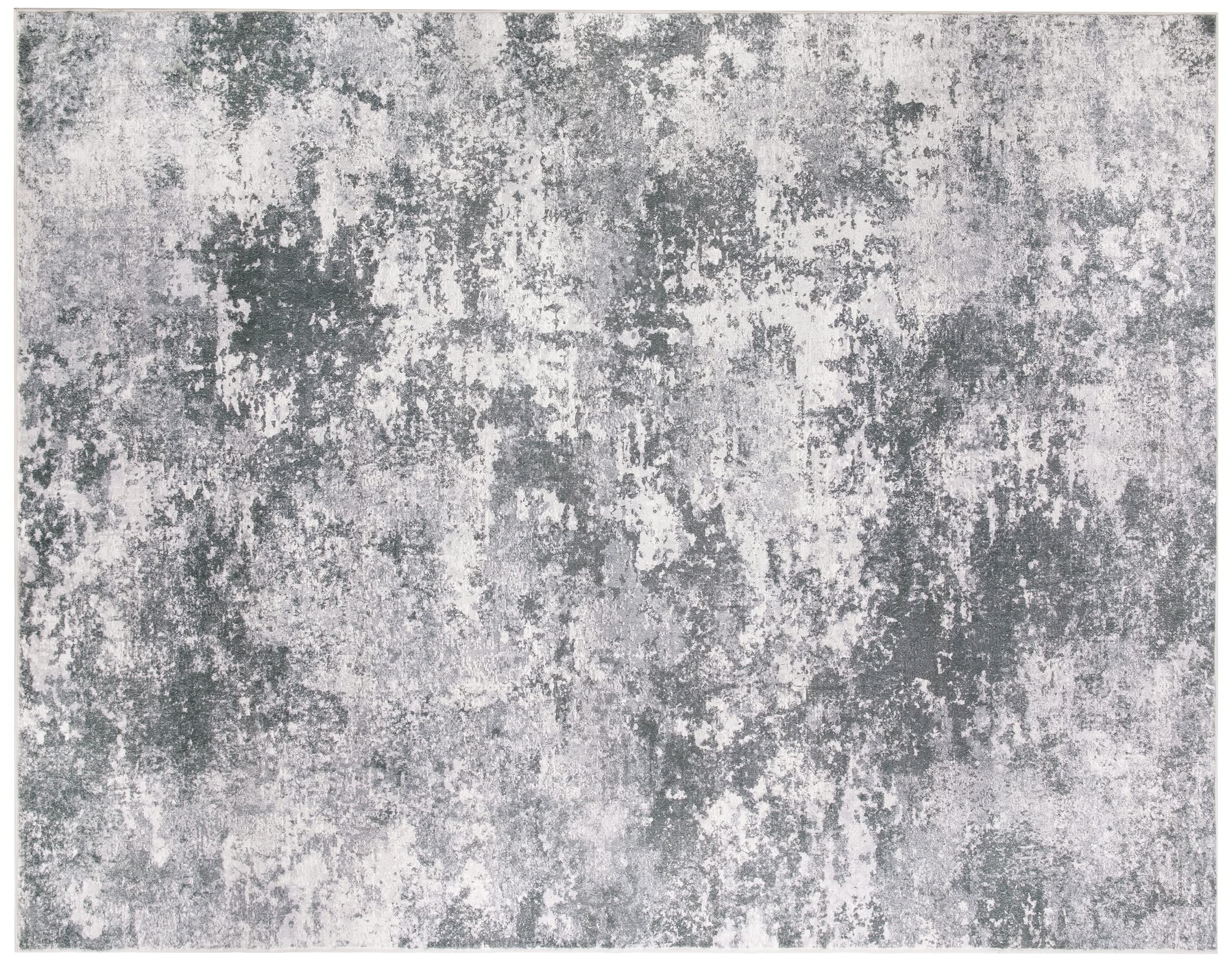8x10 Fluffy Area Rug - Soft Abstract Carpet for Living Room, Bedroom, Kitchen | Washable Plush Throw Rug for Home, Office & Nursery Decor | Perfect for Cozy Spaces & High-Traffic Areas - Gray