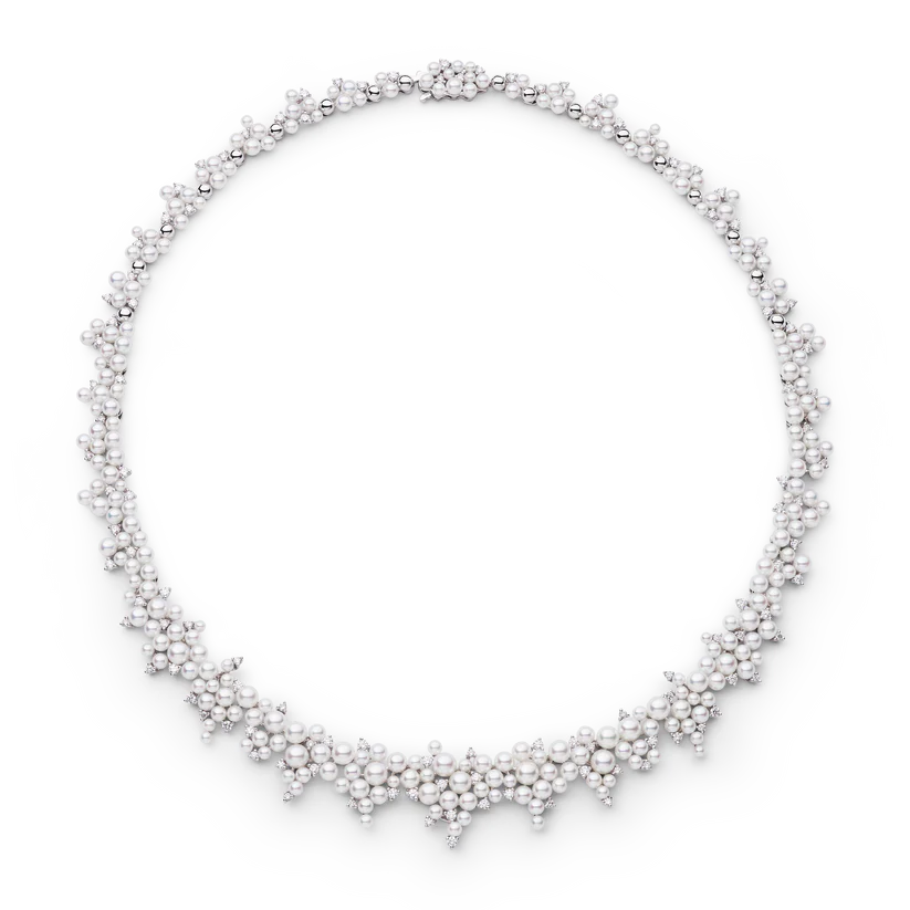 Paul Morelli Cascading Lagrange Pearl & Diamond Necklace - Elegant 18K Gold Jewelry for Women, Perfect for Weddings, Anniversaries & Special Occasions