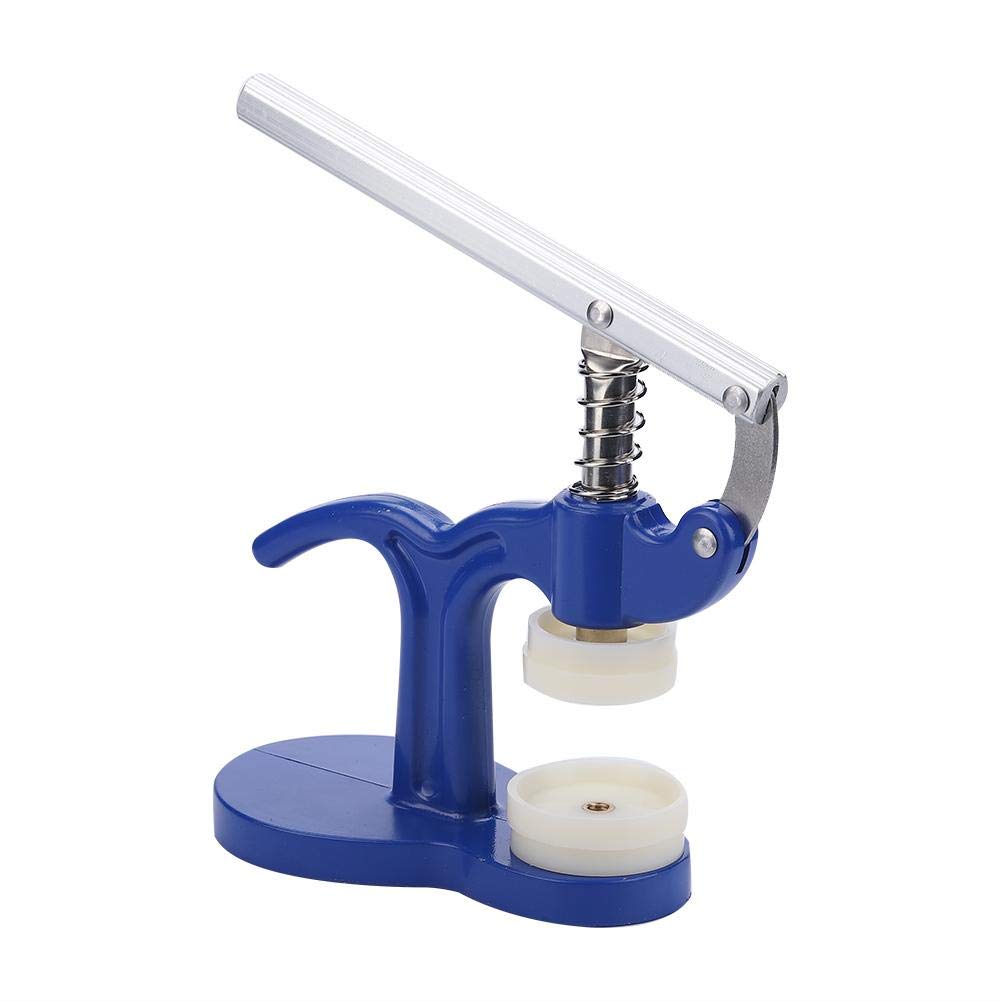 Pongnas Watch Press Tool with 12 Dies Set - Professional Watch Back Case Cover Closer for Watch Repair & Maintenance (Blue) | Perfect for Watchmakers, Jewelers & DIY Enthusiasts to Replace Watch Batteries & Repair Watch Back Covers