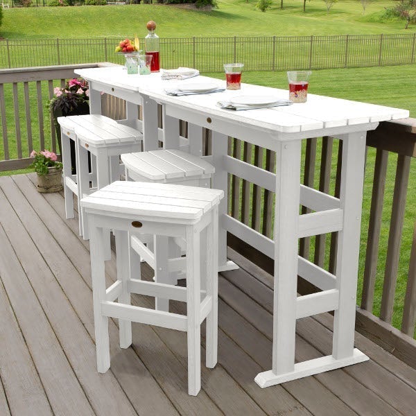 Lehigh 6-Piece Bar Height Balcony Patio Set - Outdoor Dining & Entertaining Furniture for Small Spaces