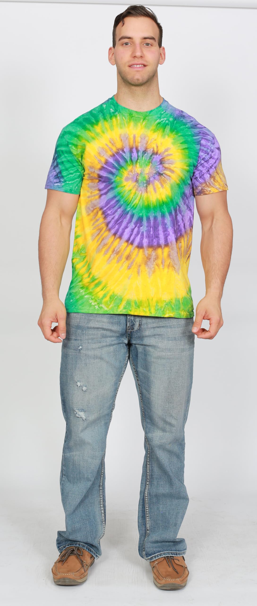 Vibrant Colortone Tie Dye T-Shirts for Men & Women | Soft Unisex Short Sleeve Cotton Tees | Perfect for Summer Festivals, Beach Outings & Casual Wear