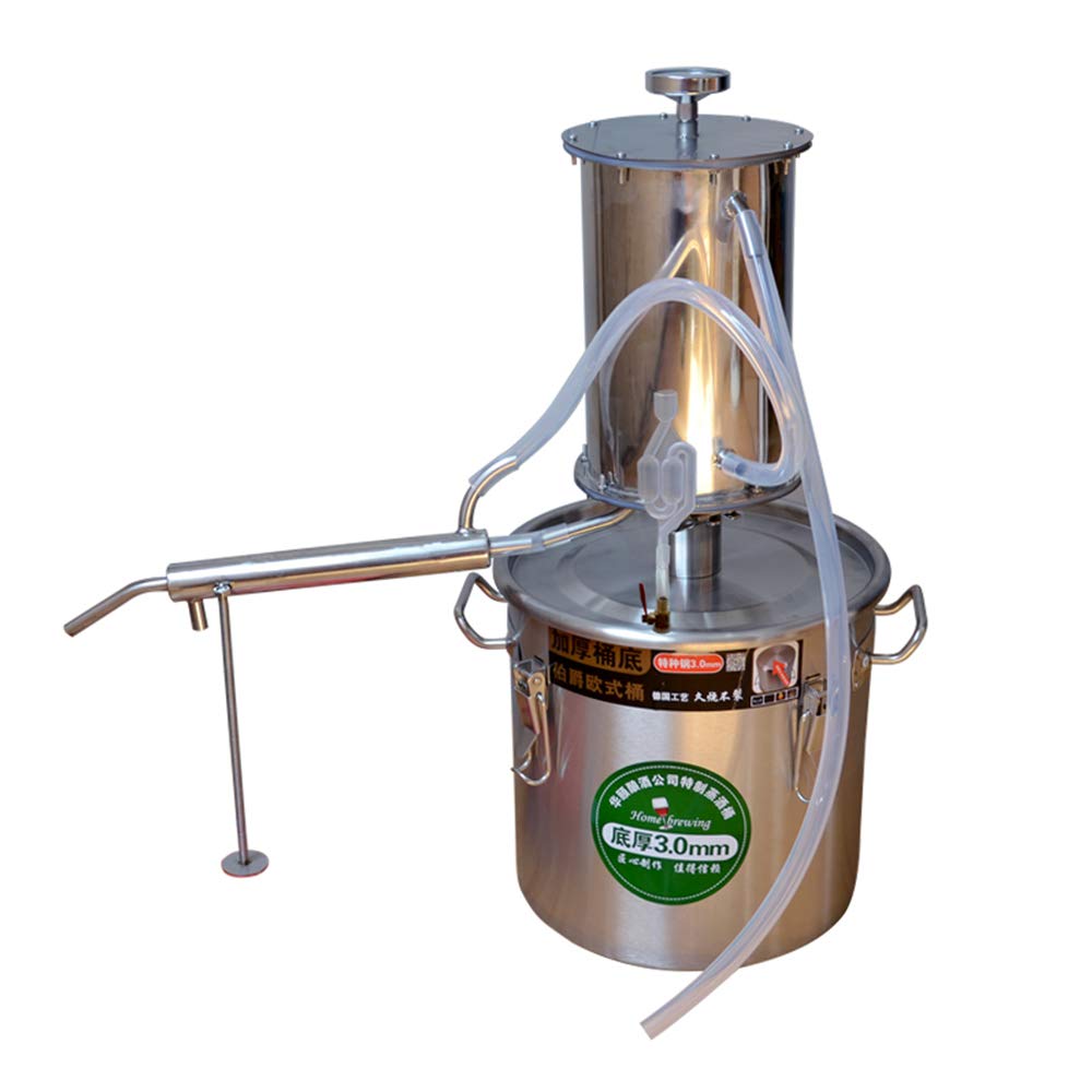 Premium Moonshine Still Kit for Home Distilling - Alcohol & Essential Oil Boiler with Built-in Thermometer - Perfect for Whiskey, Vodka, and DIY Essential Oils Making