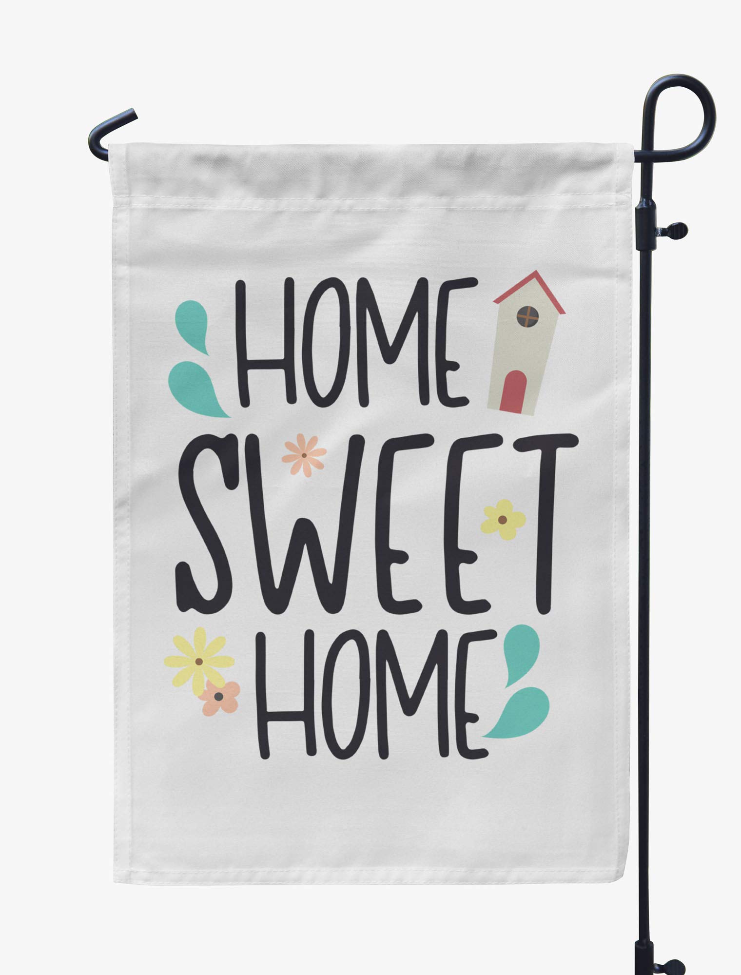 Printtoo White Double Sided 'Home Sweet Home' Garden Flag - Summer Camping Decor for Outdoor Enthusiasts | Perfect for Backyards, RV Parks & Campsites