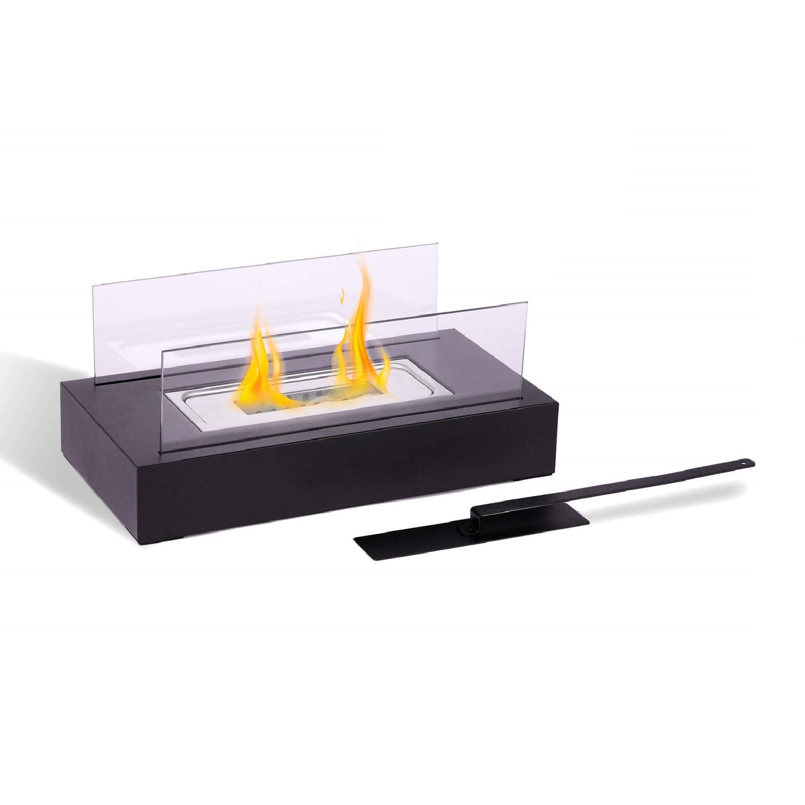 Portable Tabletop Fire Pit for Indoor & Outdoor Use - Decorative Christmas Fireplace for Patio, Balcony, Living Room - Creates Cozy Ambiance for Parties, Dates & Relaxation
