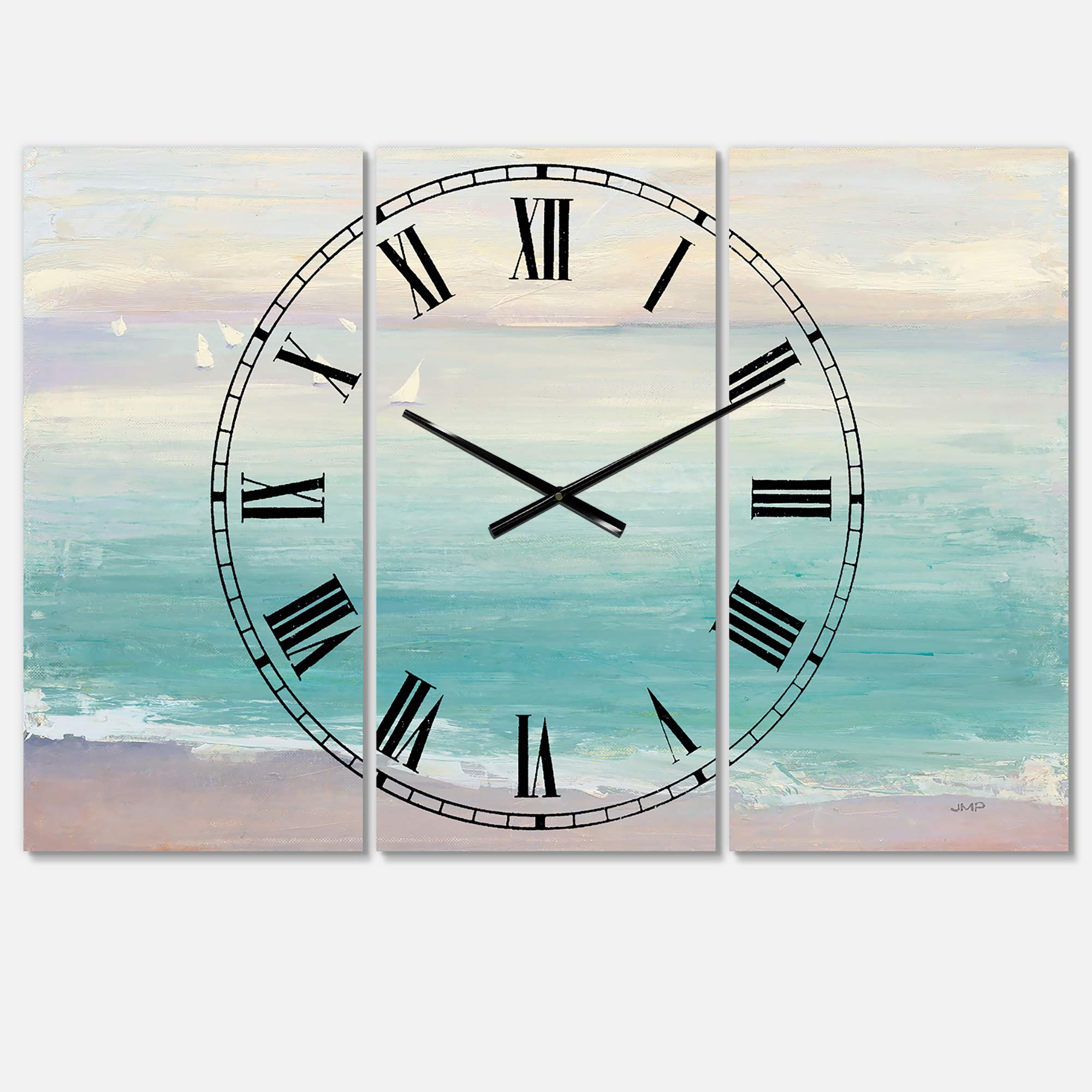 DesignQ 'From The Shore' Traditional Wall Clock - Elegant Home Decor for Bedroom, Bathroom, Office & Living Room | Perfect for Coastal & Farmhouse Style Interiors