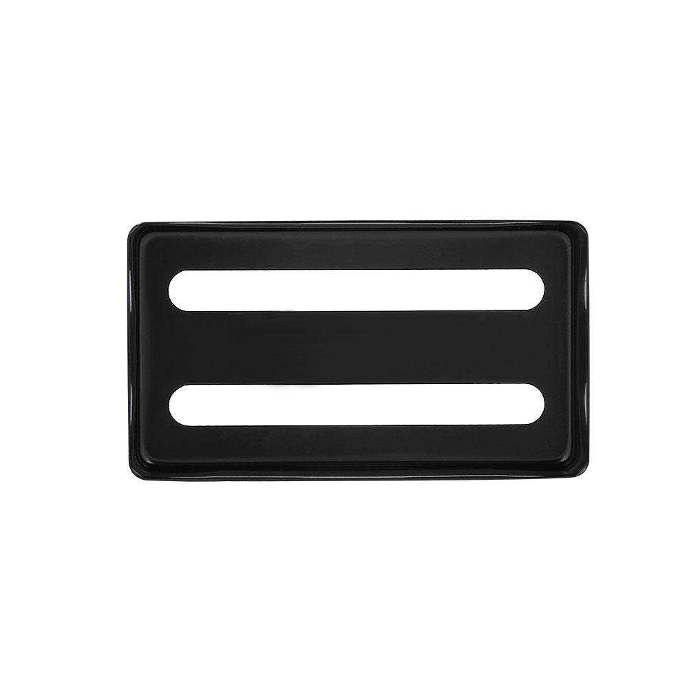 Dilwe Two Slot Metal Humbucker Pickup Cover for Electric Guitar - Brass Construction, Black Finish | Perfect for Blues, Rock & Jazz Performances