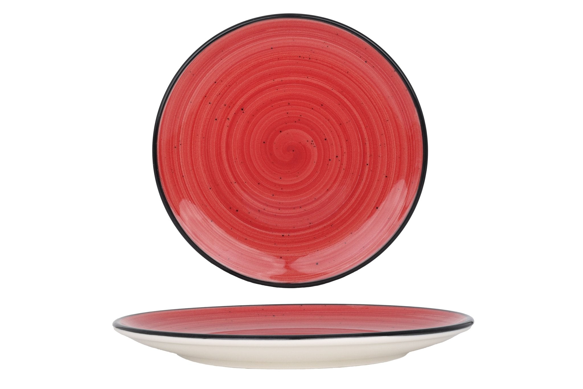 Aura Passion 9-Inch Dessert Plate Set of 4 - Elegant Ceramic Appetizer Plates for Cake, Pastry, Tapas - Perfect for Dinner Parties, Wedding Receptions & Home Decor