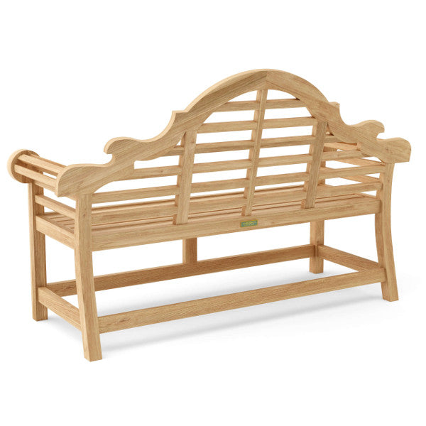 Premium Marlborough 2-Seater Outdoor Bench - Solid Teak Wood Garden Patio Furniture for Backyard, Porch & Poolside Relaxation | Weather-Resistant & Comfortable Seating Solution