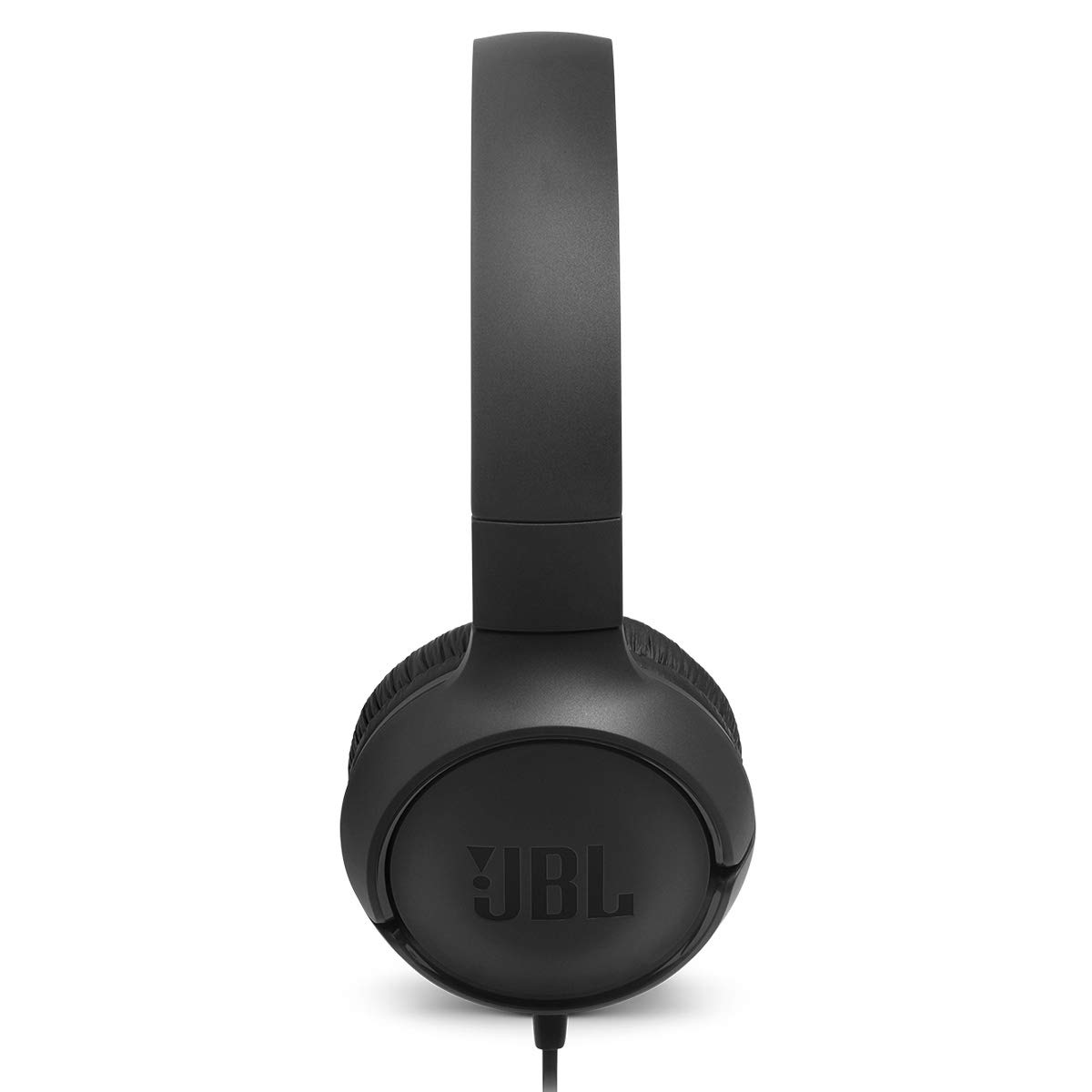 JBL Tune 500 Wired On-Ear Headphones with Pure Bass Sound - 1-Button Remote & Mic, Tangle-Free Flat Cable, Lightweight Foldable Design (Black) - Perfect for Commuting, Workouts & Travel
