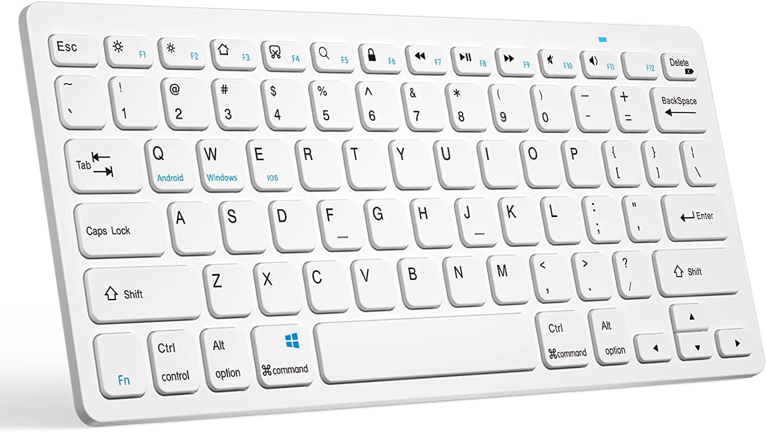 Wireless Bluetooth Keyboard for iPad 10.2 (9th/8th/7th Gen), iPad Air 5th/4th Gen, iPad Pro 11/12.9, iPad Mini, Samsung Tablets, Surface Pro, Xiaomi Pad - Slim White Bluetooth Keyboard for Typing, Office Work & Home Use