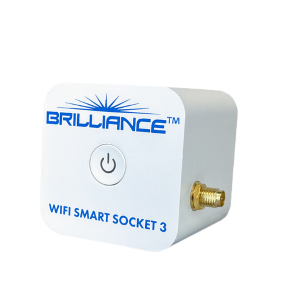 BrillianceLED WiFi Smart Socket 3 - Smart Plug Outlet with Remote Control, Timer & Energy Monitoring - Works with Alexa & Google Home - Perfect for Home Automation, Holiday Lights & Small Appliances