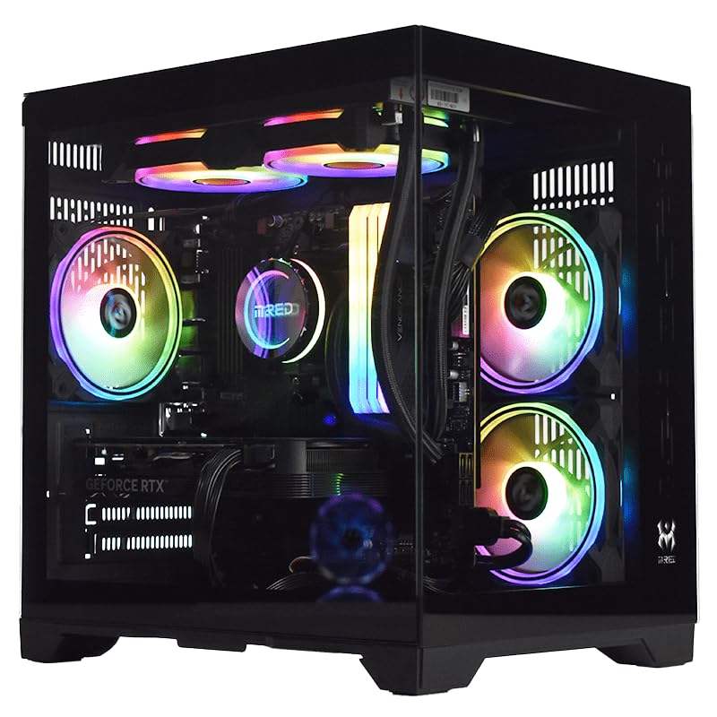 High-Performance M.Red Gaming PC - RTX 4060Ti, Ryzen 7 5700X, 32GB DDR4 RAM, 1TB NVMe SSD (Model CBT011-04) - Perfect for 4K Gaming, Streaming & Content Creation