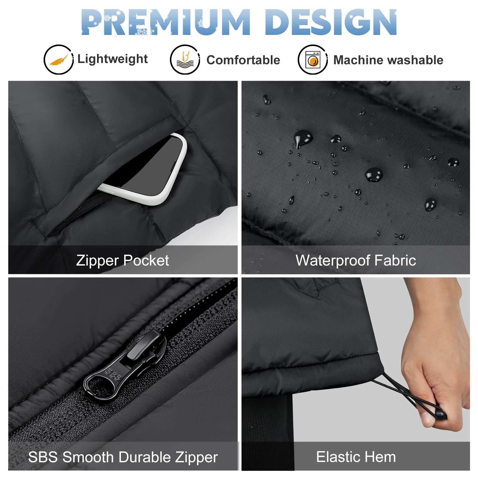KOVNLO Men's Heated Vest with Battery Pack - Soft Fleece Electric Jacket for Winter Warmth | Lightweight & Smart Heating | Perfect for Outdoor Work, Hiking & Cold Weather Activities