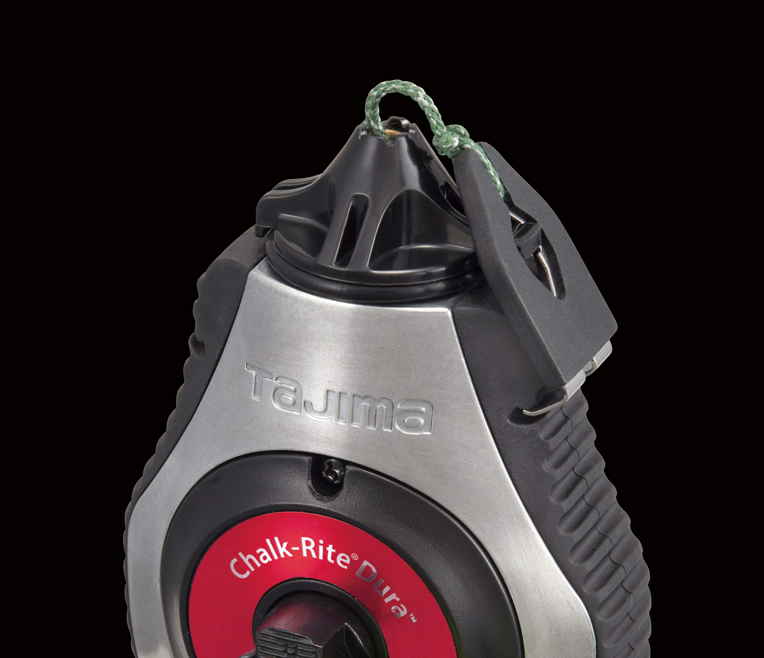 TAJIMA Chalk-Rite CR401S Professional Chalk Line Box - Extra Bold 1mm Snap Line with Ergonomic Handle Release - Ideal for Construction, Carpentry & DIY Projects