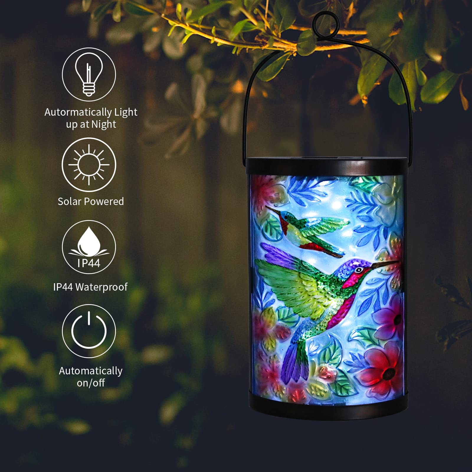 Solar Peacock Lights Outdoor Hanging - Waterproof LED Solar Lantern for Garden, Yard, Tree & Desk Decor | Perfect for Patio, Pathway & Wedding Decoration