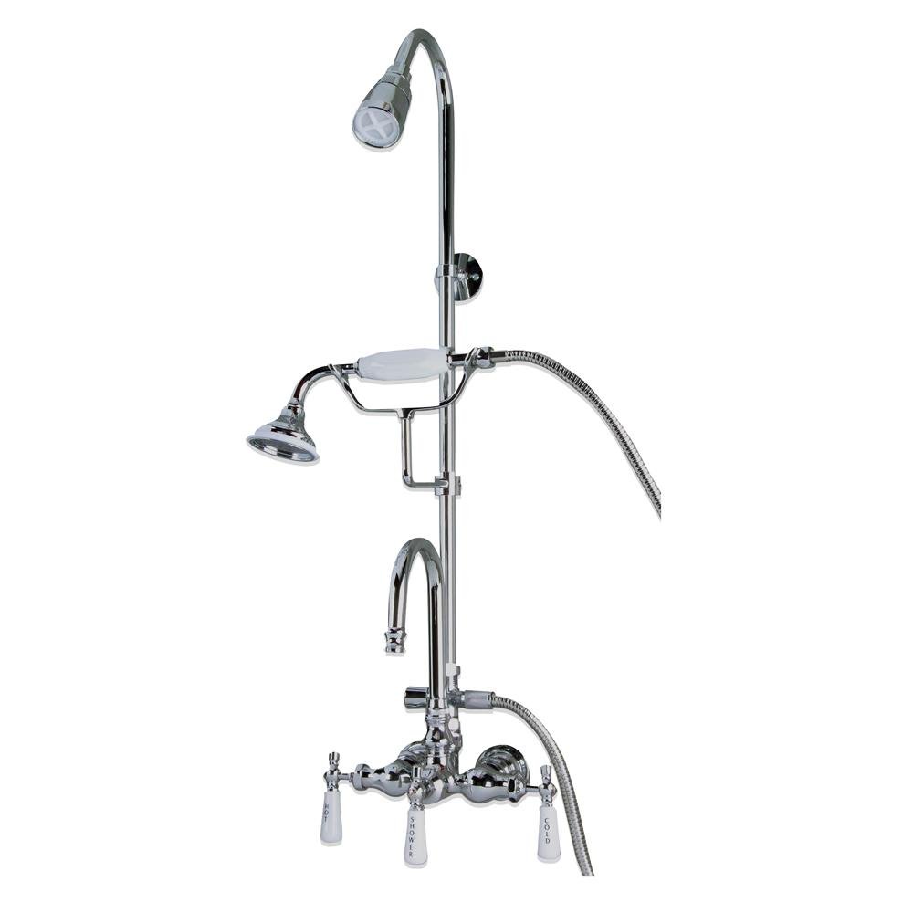 Tub to Shower Conversion Kit - Handheld Shower Head with Adjustable Riser for Cast Iron Tubs | Bathroom Remodeling & Accessibility Solution