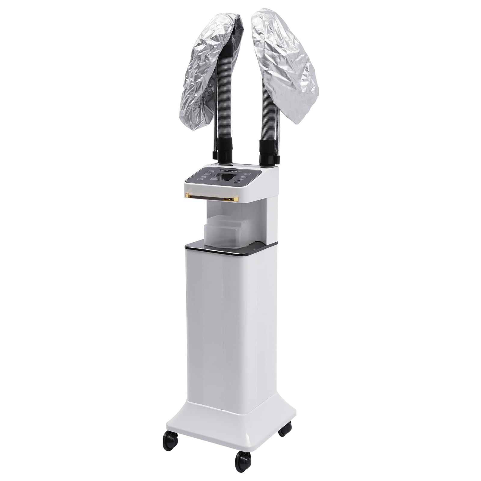 Professional Nano Hair Steamer 110V 650W - Multifunctional Hair Dyeing & Deep Conditioning Machine with 2 Steam Caps & Rolling Wheels - Perfect for Salon, Home Hair Care & Keratin Treatments