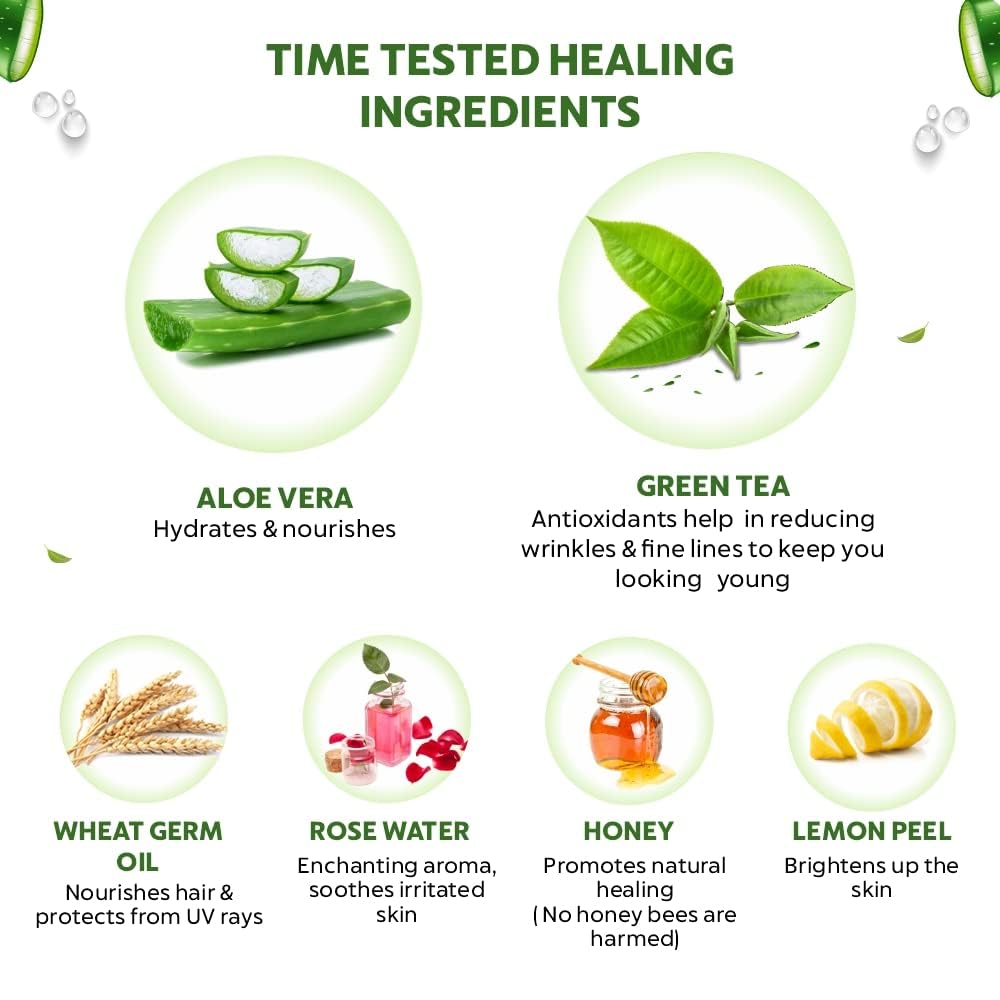 Organic Aloe Vera Gel for Acne & Scar Treatment - 175ml | Non-Toxic, Skin Brightening & Hydrating | Perfect for Daily Skincare, Sunburn Relief & After-Shave Care