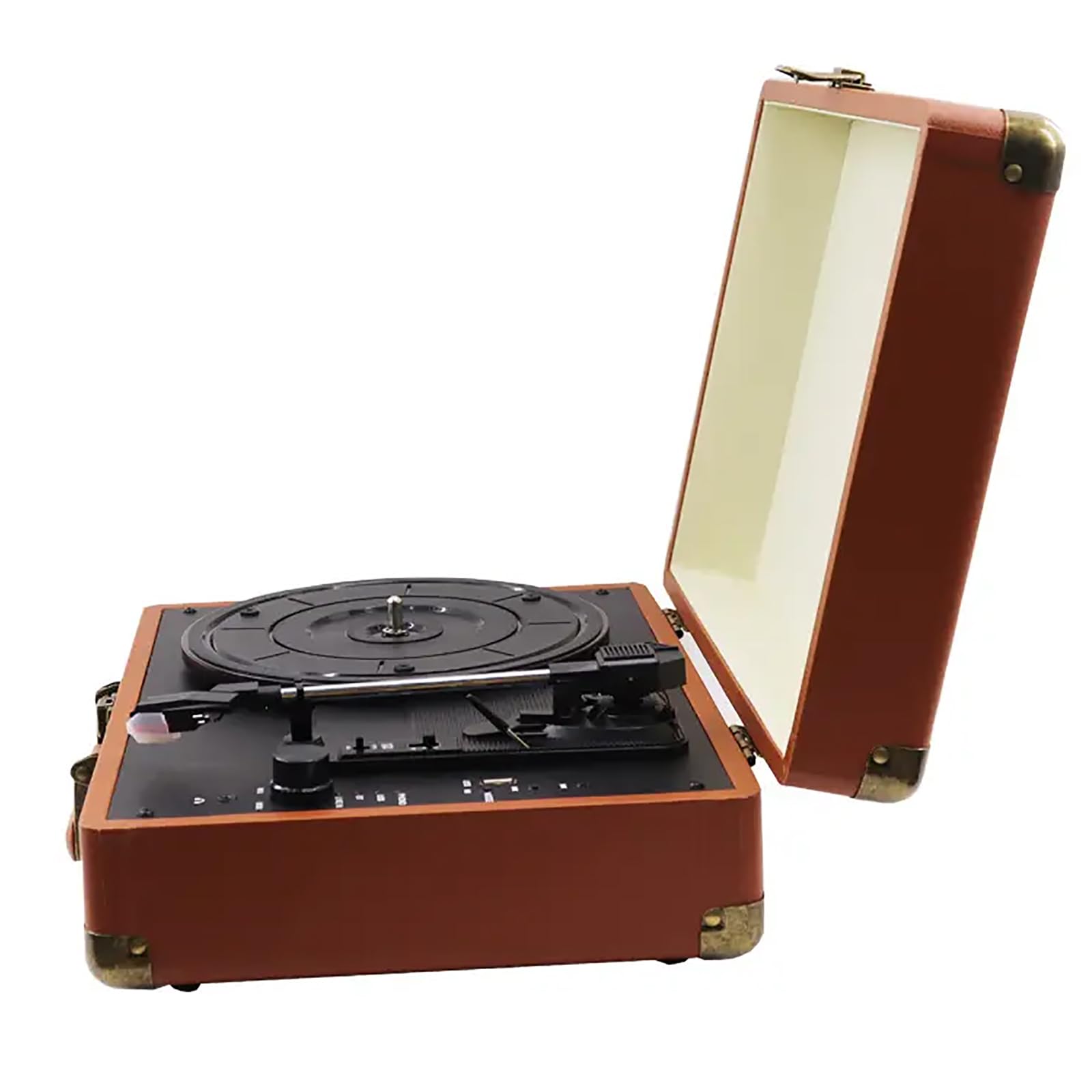 Bluetooth Record Player - 3-Speed Vinyl Turntable with Bluetooth & USB Playback, Compatible with External Speakers | Perfect for Home Entertainment, Father's Day Gifts & Parties