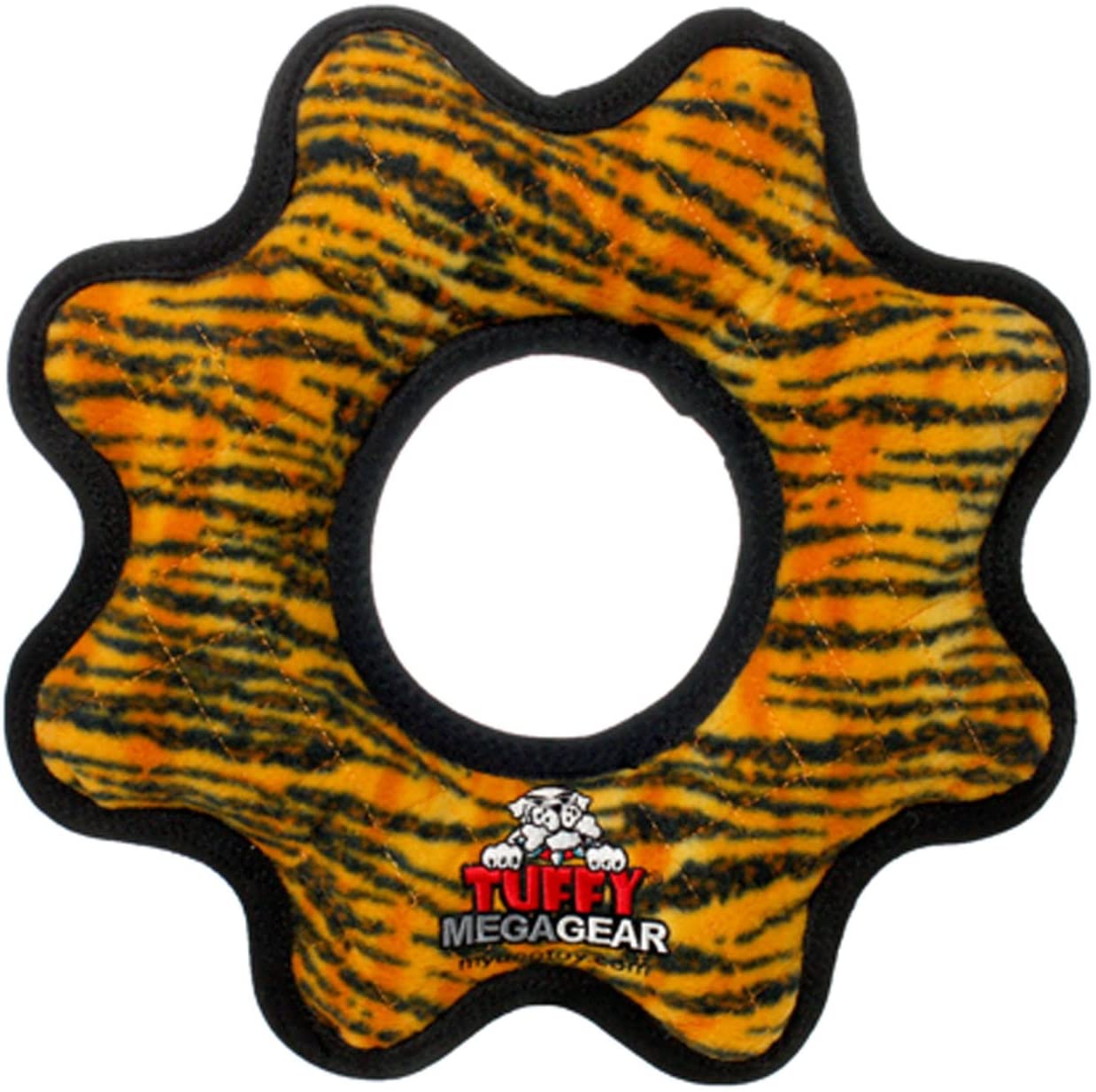 Tuffy Mega Gear Ring Dog Toy - Durable Chew Toy for Aggressive Chewers, Interactive Play & Teeth Cleaning - Perfect for Large Dogs, Puppy Training & Outdoor Fun