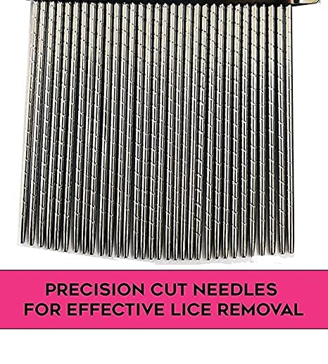Kamz Beauty Stainless Steel Lice Comb for Head Lice & Egg Removal - Dual Pack (Multicolor) | Effective Lice Treatment & Prevention for Kids & Adults | Home & School Use