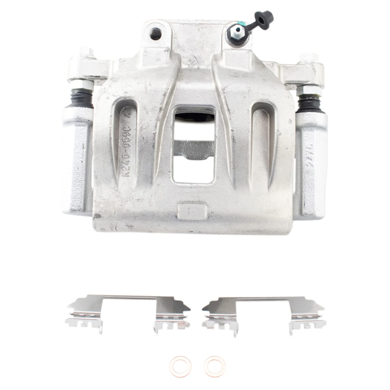 TRQ Front Brake Calipers, Pads & Drilled Rotors Kit - Compatible with 2005-2011 Dodge 300, Charger, Magnum - High Performance Braking System for Street Racing & Daily Driving