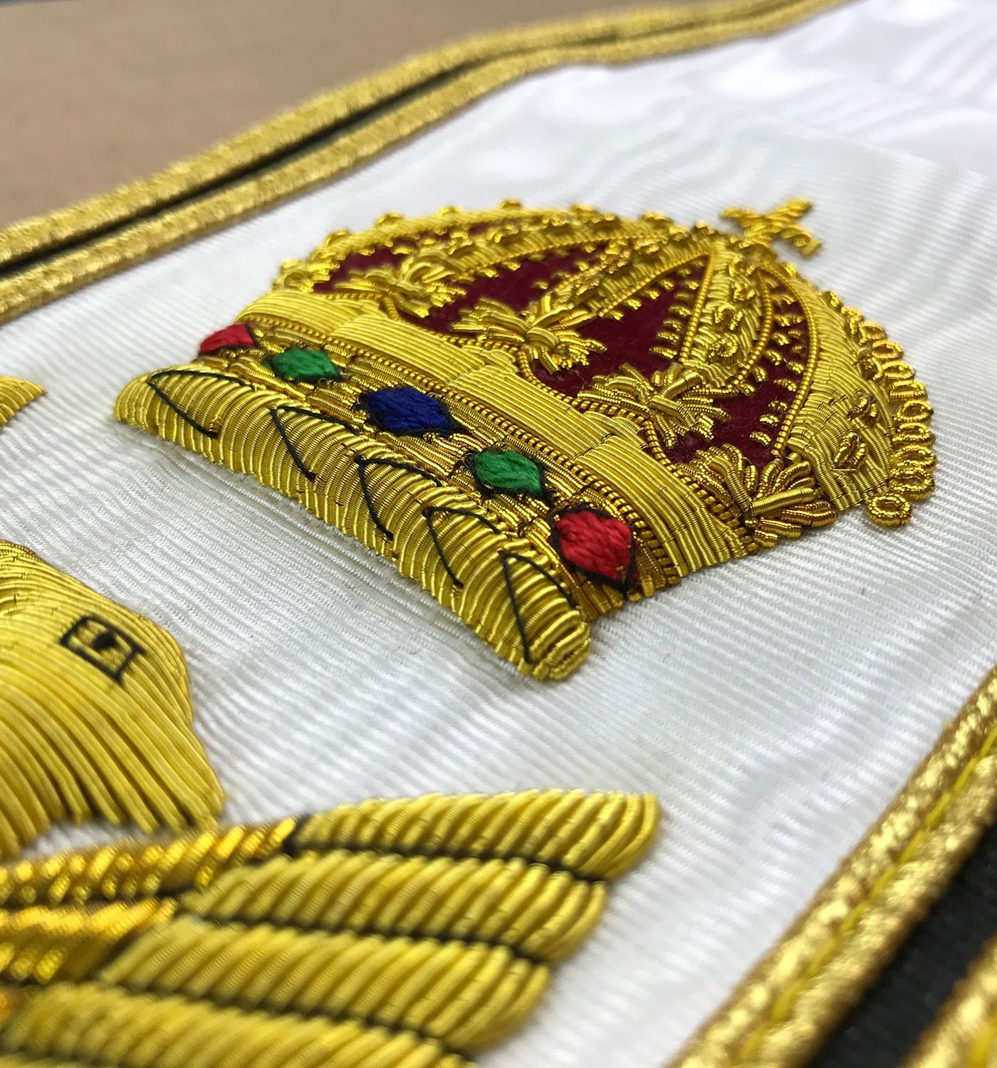 Red Cross of Constantine Grand Sash - Hand Embroidered RCC Sash for Masonic Ceremonies & Knight Templar Events