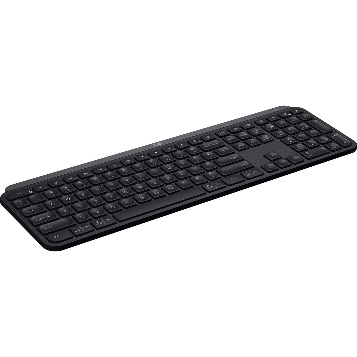 Logitech MX Keys Advanced Wireless Keyboard - Backlit, Bluetooth, USB-C, Compatible with Mac, Windows, Linux, iOS & Android - Premium Metal Build for Home, Office & Gaming (Black)