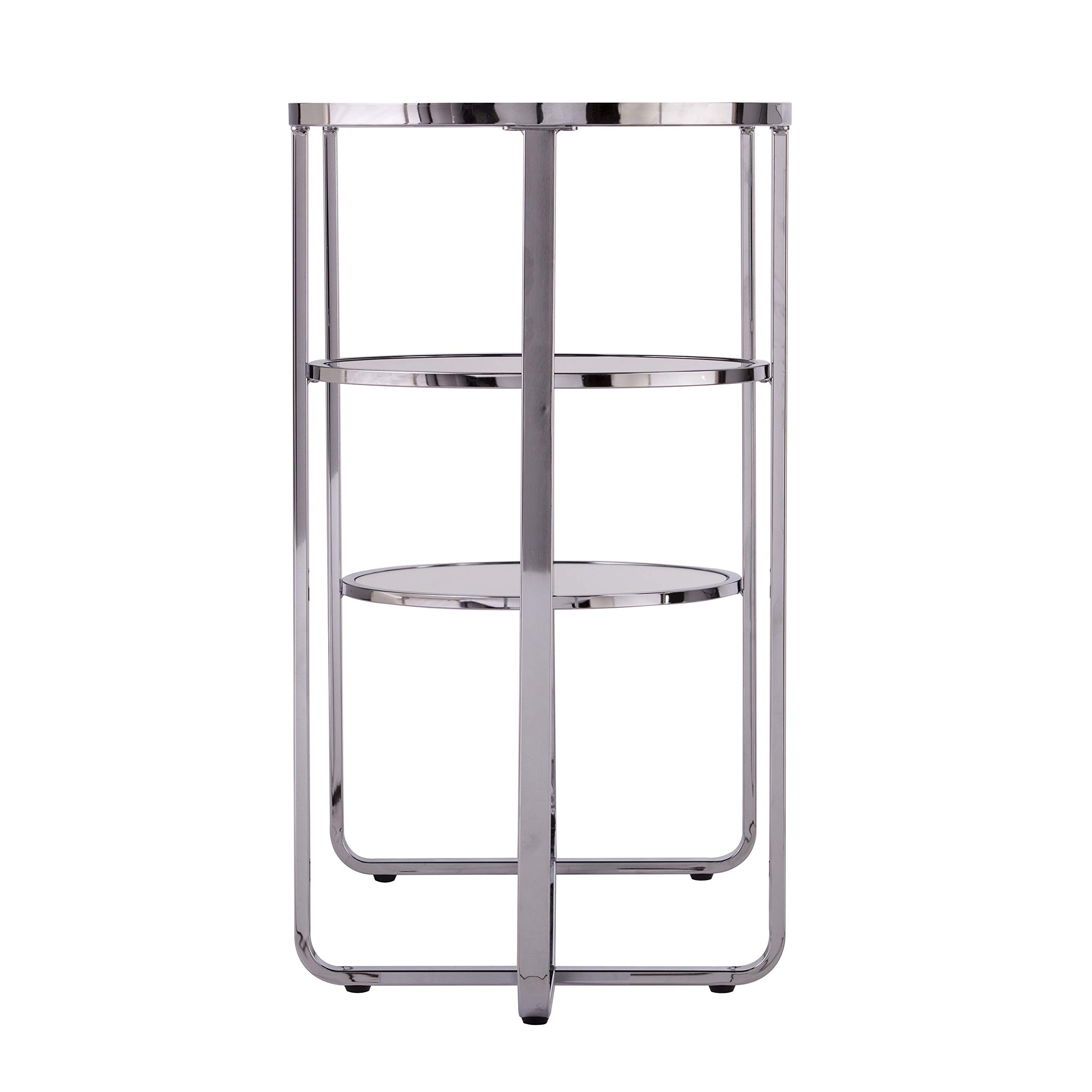 SEI Furniture Maxina Console Table - Polished Chrome Finish, Modern Entryway Table for Hallway, Living Room & Foyer Decor