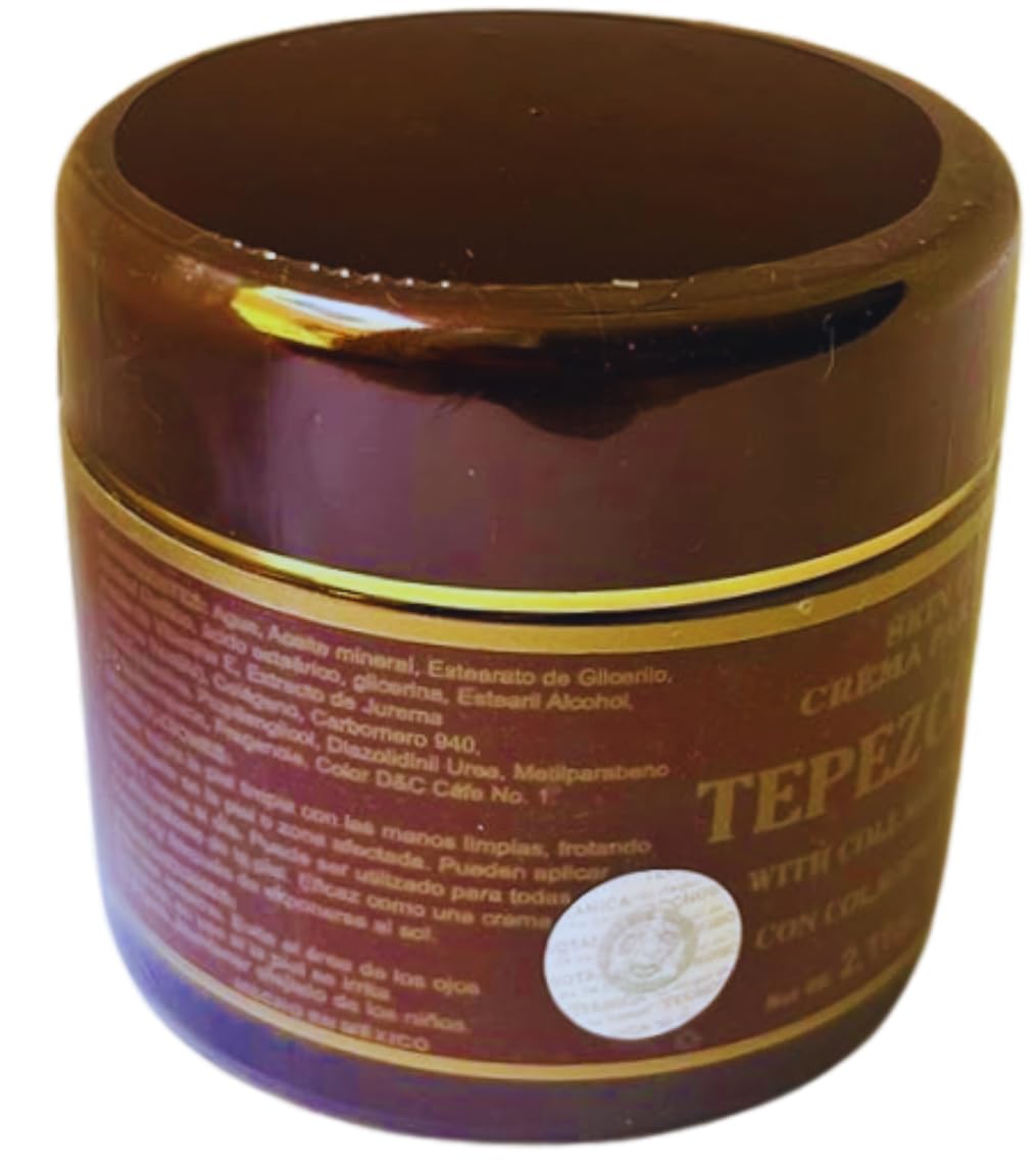 Tepezcohuite Cream with Collagen & Vitamin E - 2.11oz (60g) - 100% Natural Skin Care for Acne, Wrinkles & Scars - Perfect for Daily Moisturizing & Skin Repair