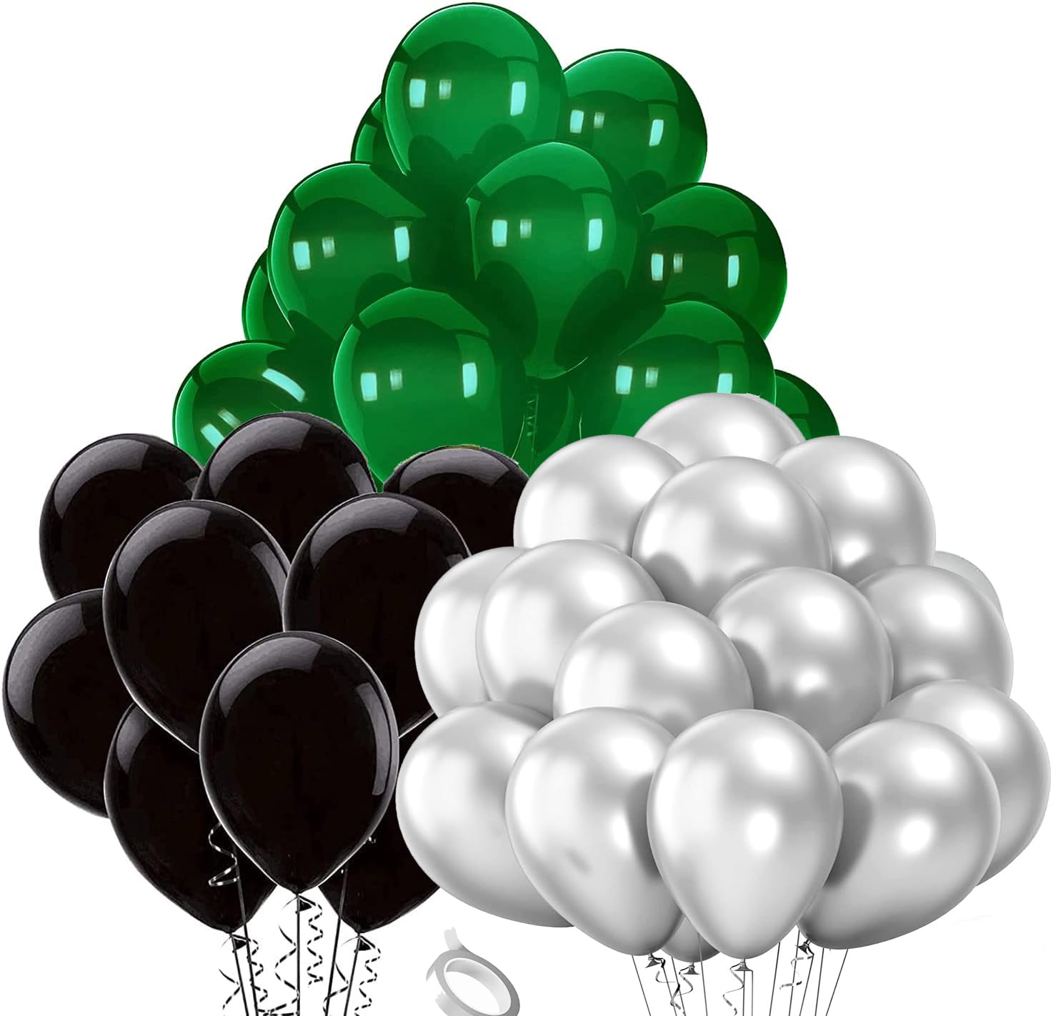 2025 Graduation Party Decorations - 30Pcs Green & Black Balloons for High School & College Graduation Ceremony Decor