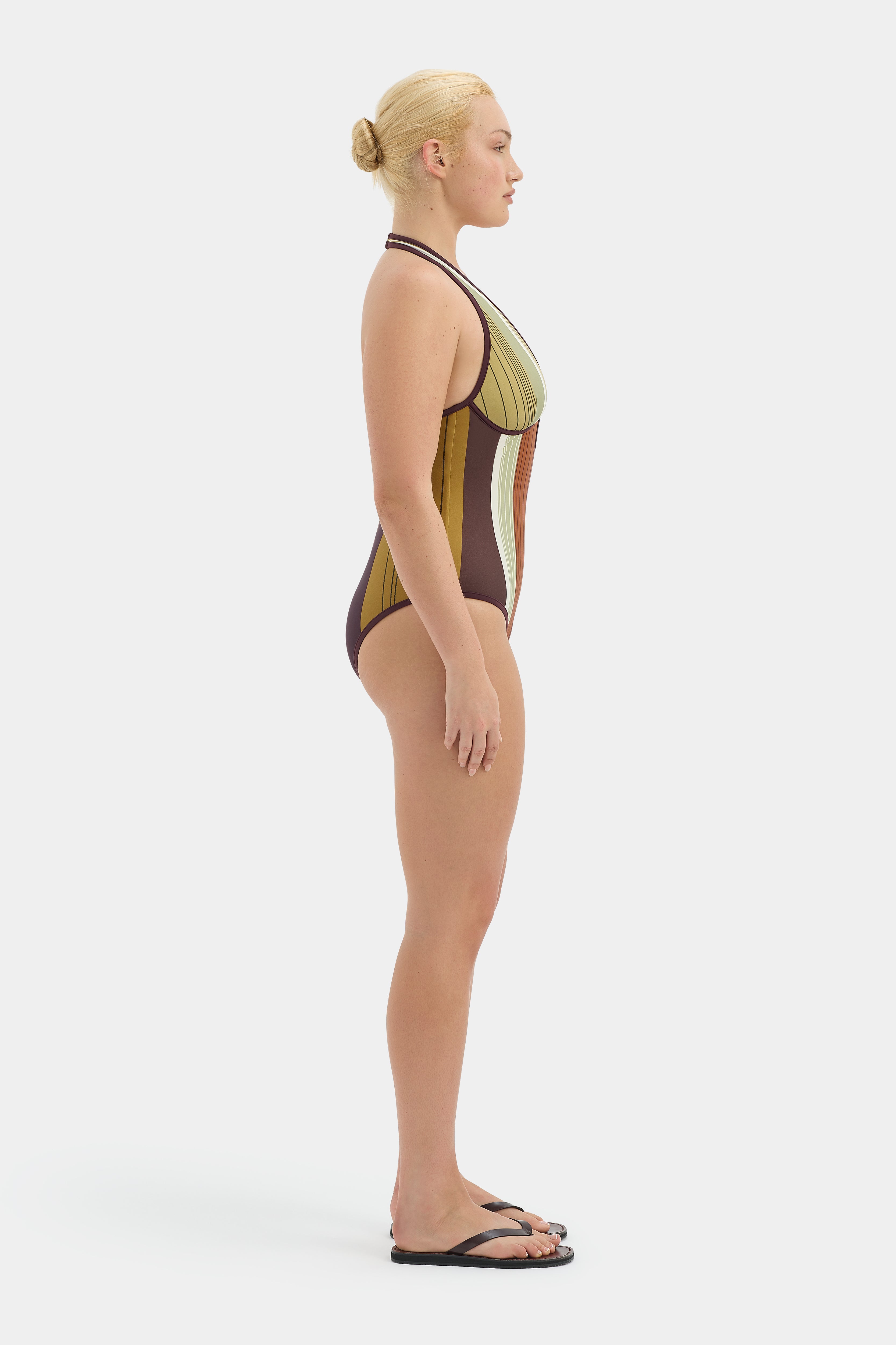 Fontana Halter One Piece Swimsuit - Women's Sexy High Cut Monokini Bathing Suit for Beach, Pool, and Summer Vacations