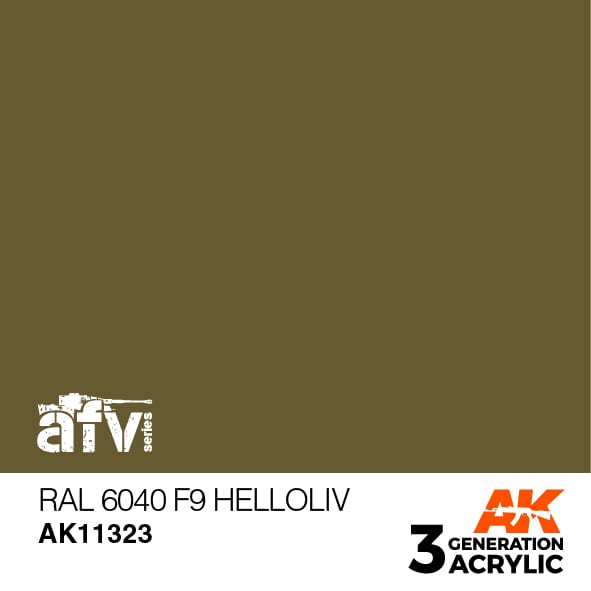 AK 3rd Generation RAL 6040 F9 Helloliv Paint - High Quality Spray Paint for Metal, Wood & DIY Projects - Perfect for Automotive, Home Decor & Crafting