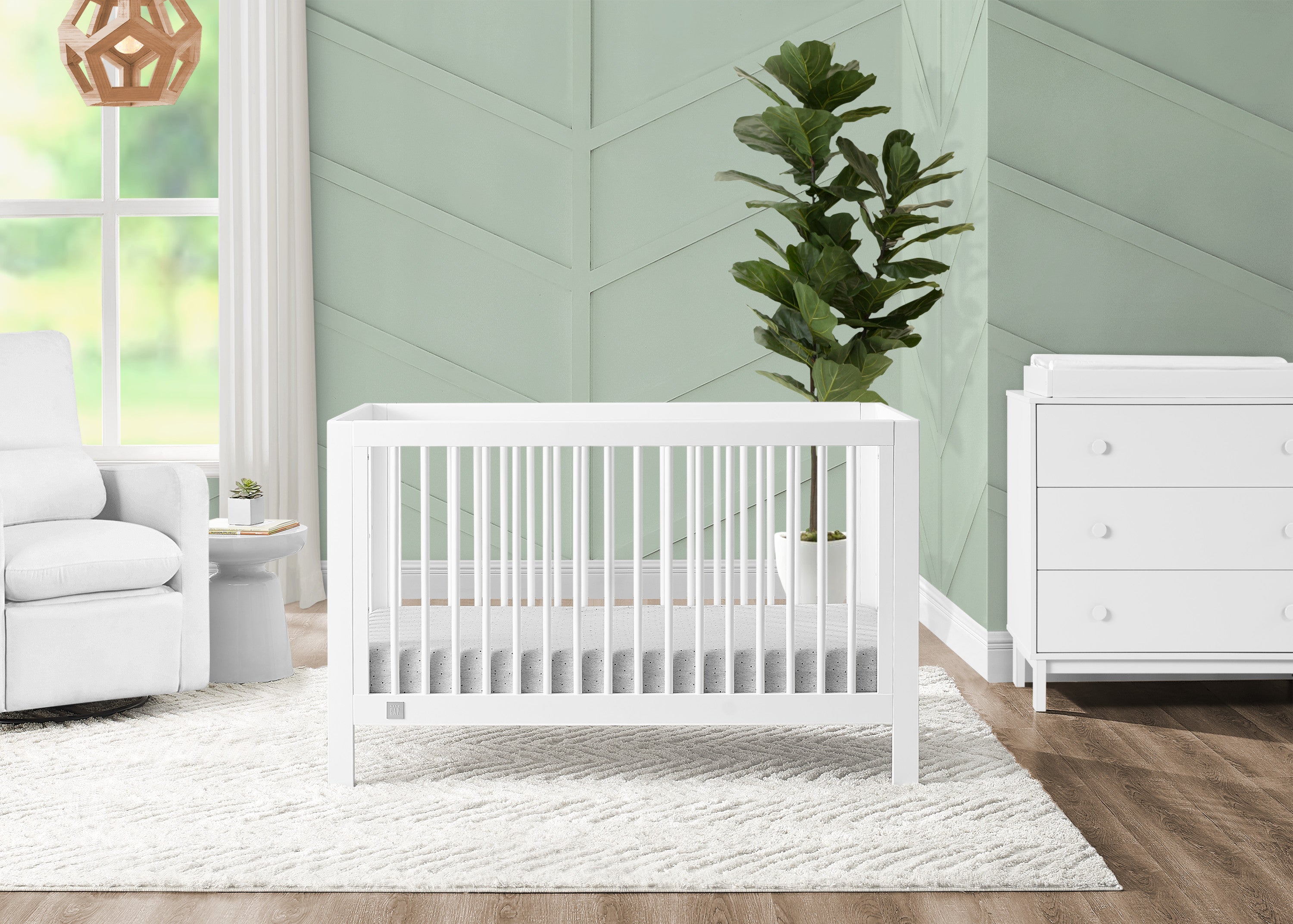 BabyGap Charlie 6-in-1 Convertible Crib - Grow with Your Child from Newborn to Toddler | Safe Nursery Furniture for Modern Baby Rooms