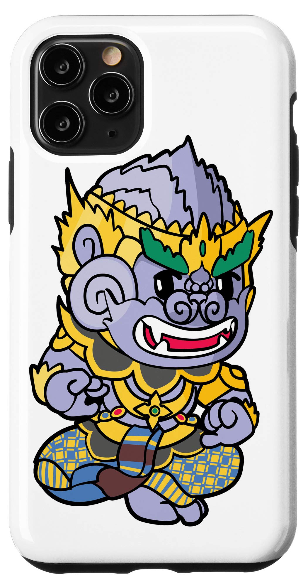 iPhone 11 Pro Case with Hanuman Design - Cambodian Khmer Thai Lao Monkey King Hero Phone Cover for Protection & Style | Perfect for Travel, Cultural Enthusiasts, and Mythology Lovers