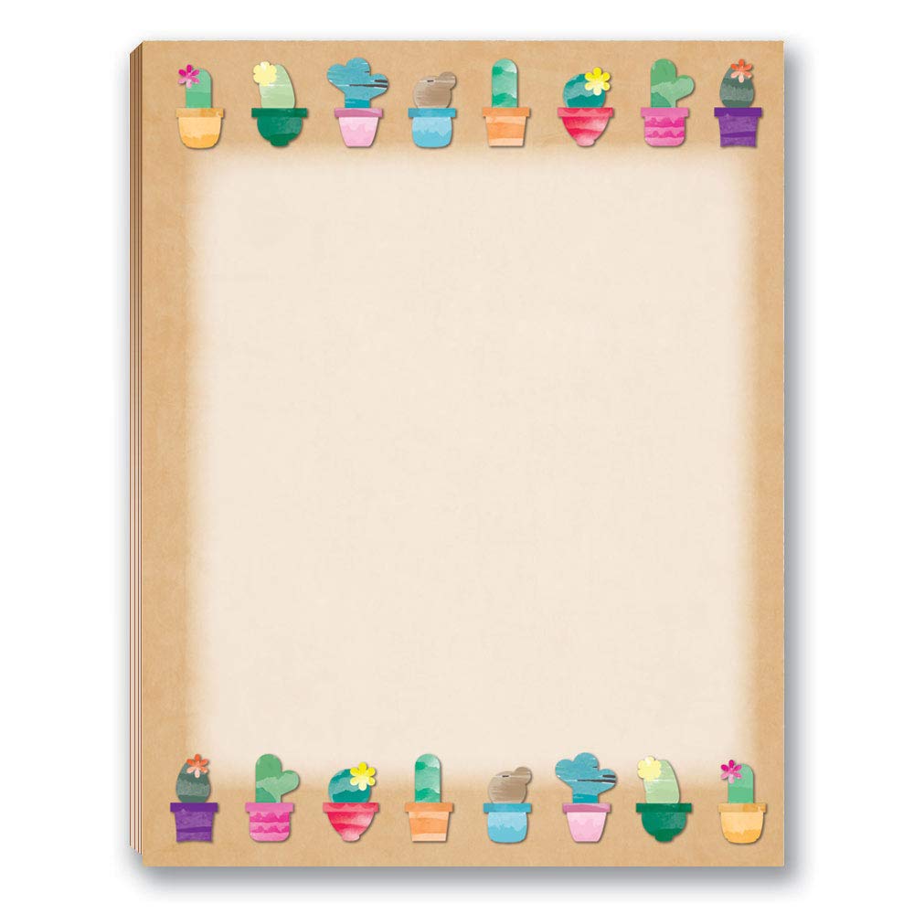 Stonehouse Collection Cactus Notepads - 4 Pack Assorted Succulent To-Do List Notepads for Office, School & Home Organization - Cute Plant-Themed Memo Pads for Planning, Gifts & Productivity
