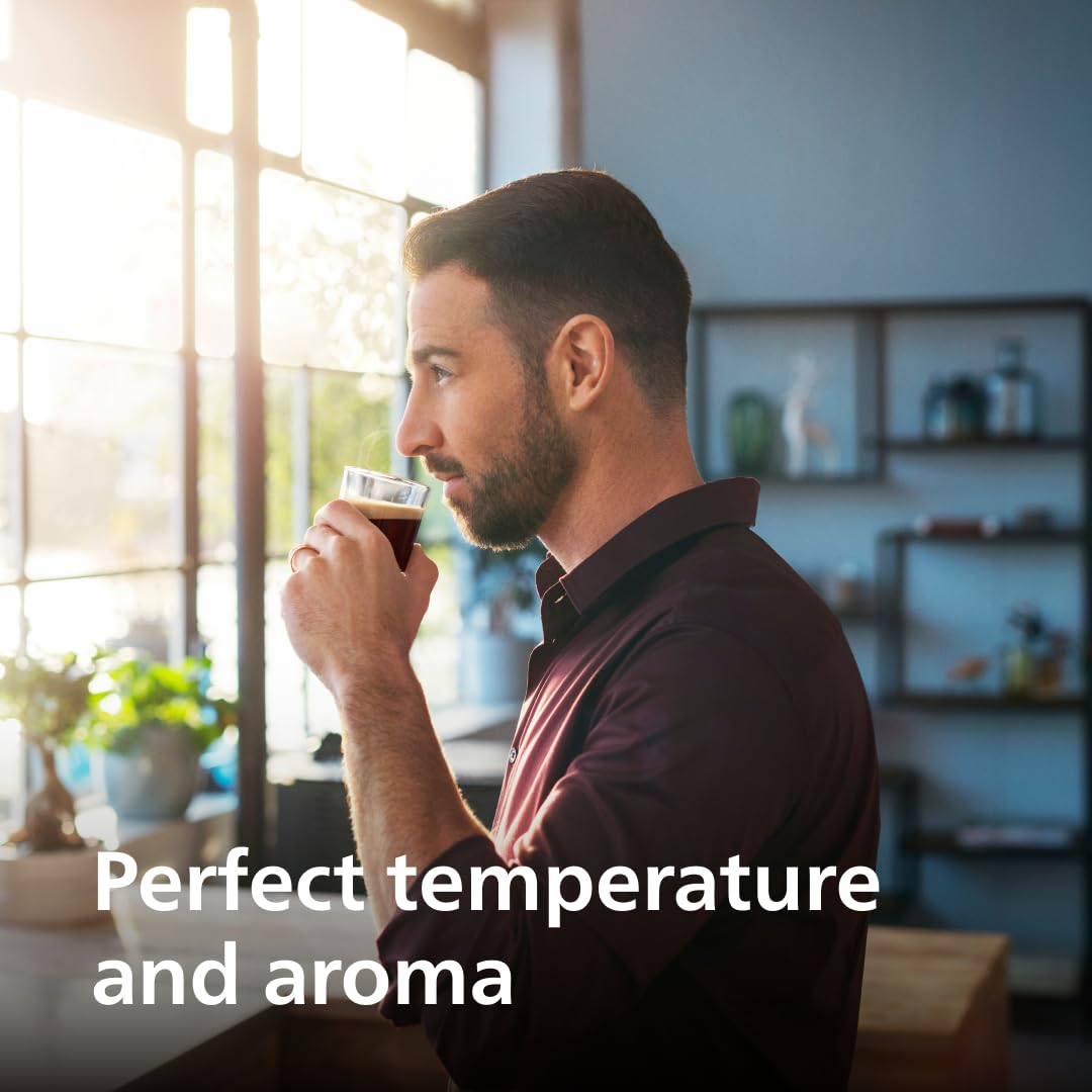 Philips 3200 Series Fully Automatic Espresso Machine with LatteGo Milk Frother - 5 Coffee Varieties, Touch Display, Ceramic Grinder & AquaClean Filter - Perfect for Home Baristas & Coffee Lovers (EP3241/54, Black)