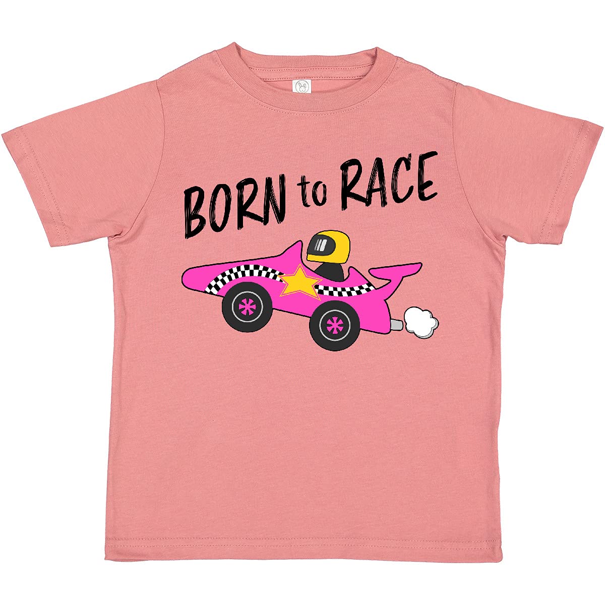 Inktastic Born to Race Pink Race Car Toddler T-Shirt - Cute Baby Boy Clothes for Racing Fans, Playdates & Family Outings