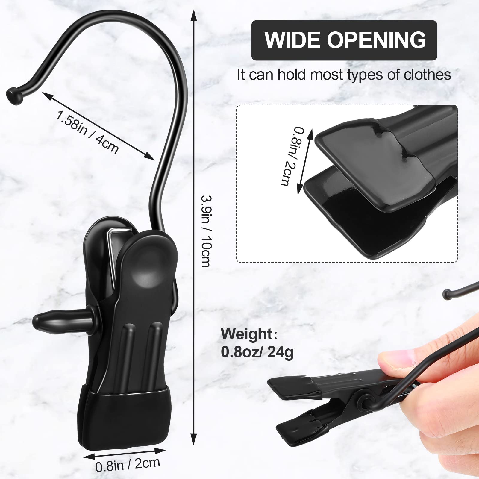 100 Pack Boot Hangers for Closet - Space Saving Laundry Hooks & Clothes Organizer - Perfect for Boots, Hats, Towels & Travel Storage (Electrophoresis Black) - Ideal for Home, Dorm & Closet Organization